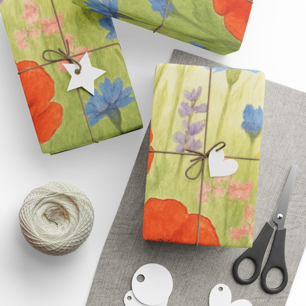 Meadow Muse Gift Paper - Vibrant Botanical Gift Wrap for Birthdays and Celebrations