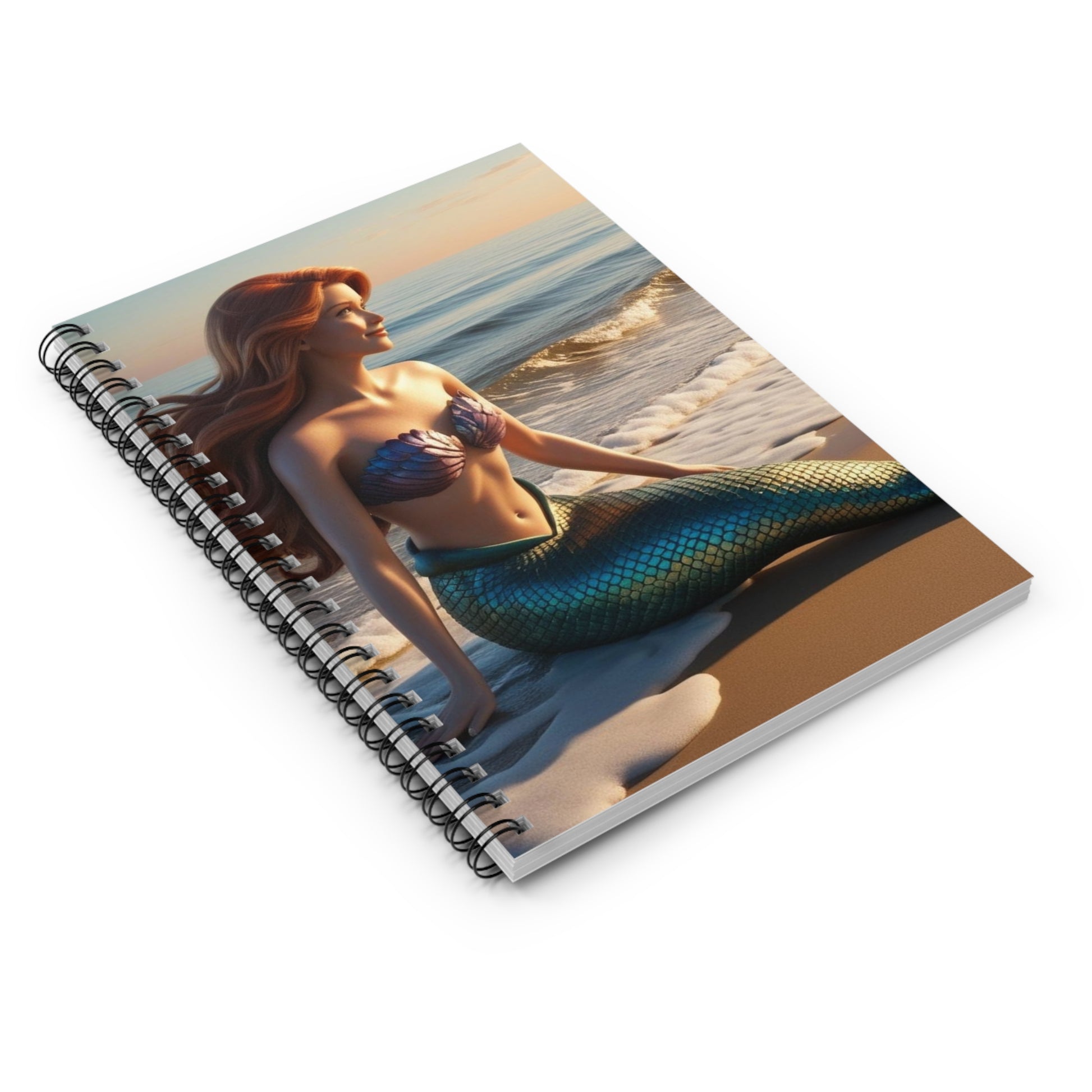 Aesthetic Mermaid Spiral Notebook - Ruled Line for Dreamers and Creatives