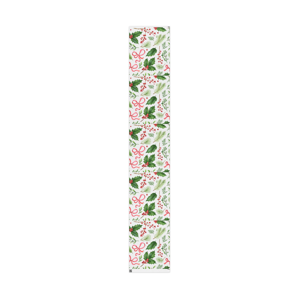Whispers of Winter Watercolor Holly & Pine Wrapping Paper – Elegant Botanical Christmas Gift Wrap - Ana