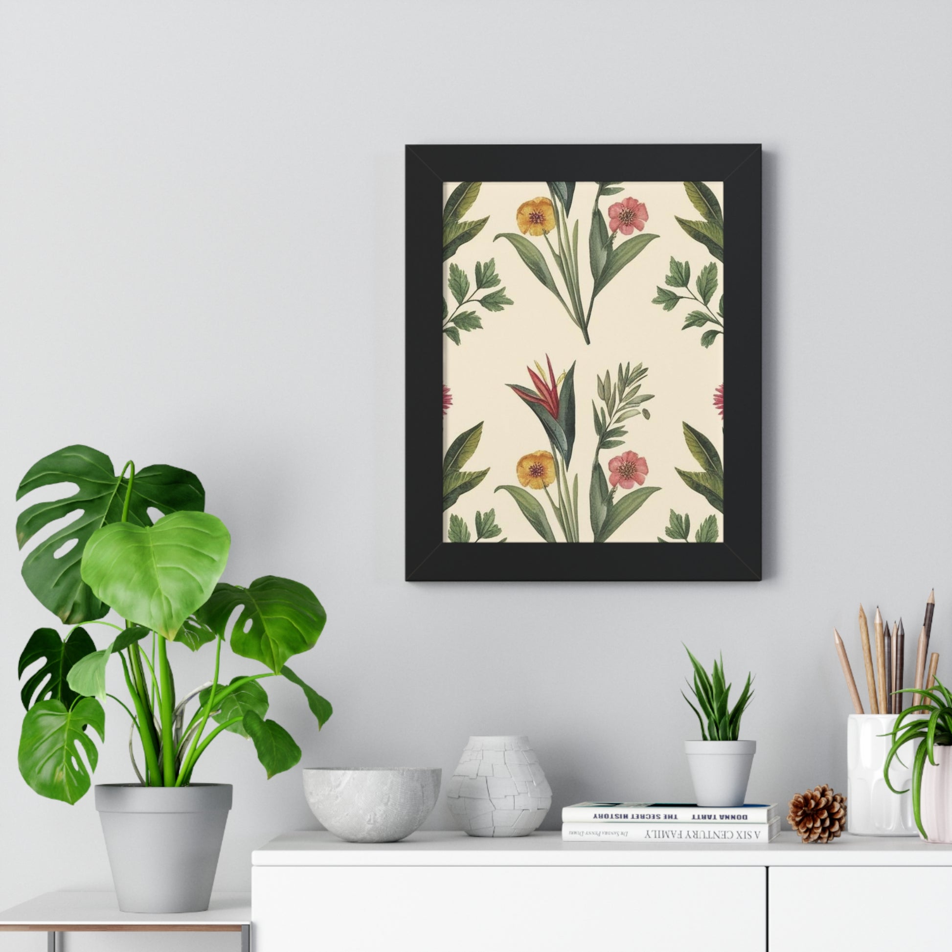 "Bird of Paradise" – Framed Botanical Watercolor Print, Exclusive botanical series