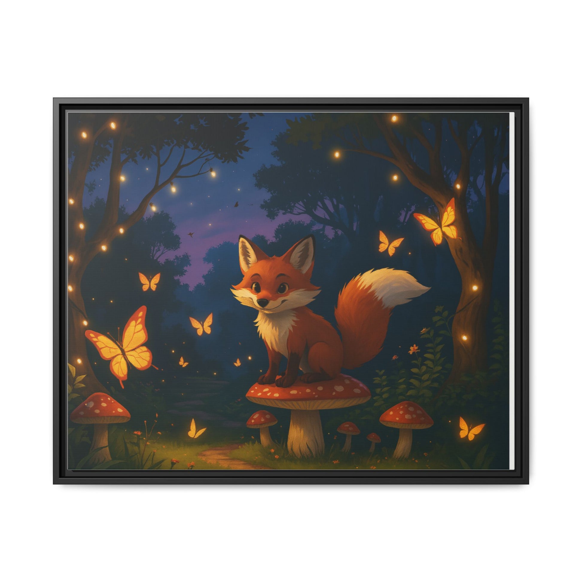 Whimsical Fox Canvas Wall Art of Charlie the Whimsical Fox