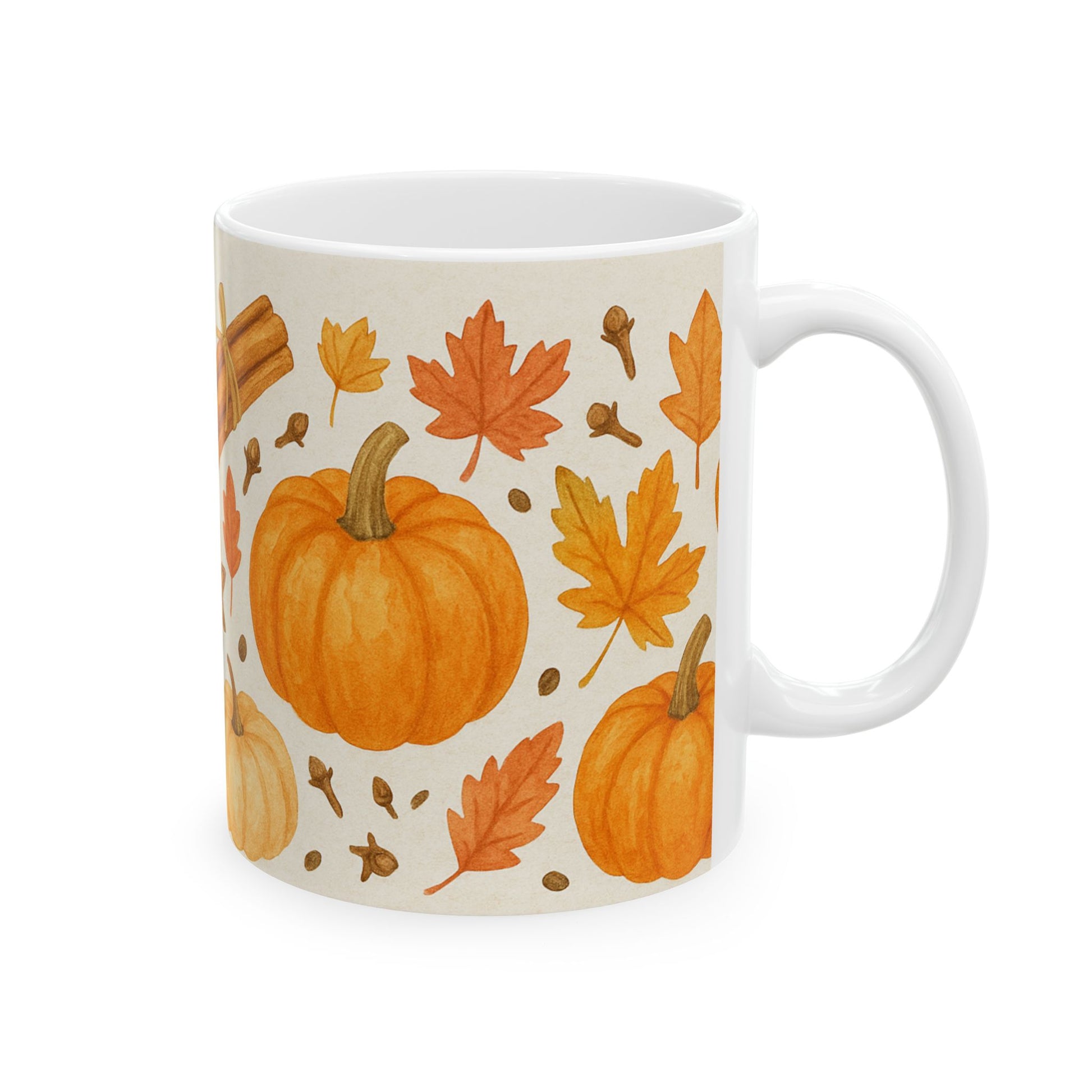 Fall Pumpkin Coffee Mug – Autumn Harvest Ceramic Cup for Cozy Drinks