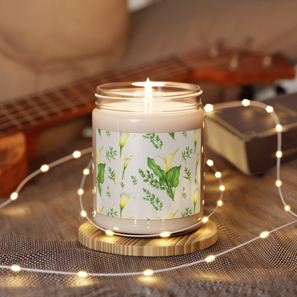 Calla Lily Botanical Soy Candle with Floral Art Label
