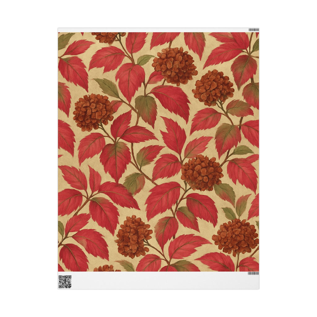 Red Marigold Vintage Wrapping Paper