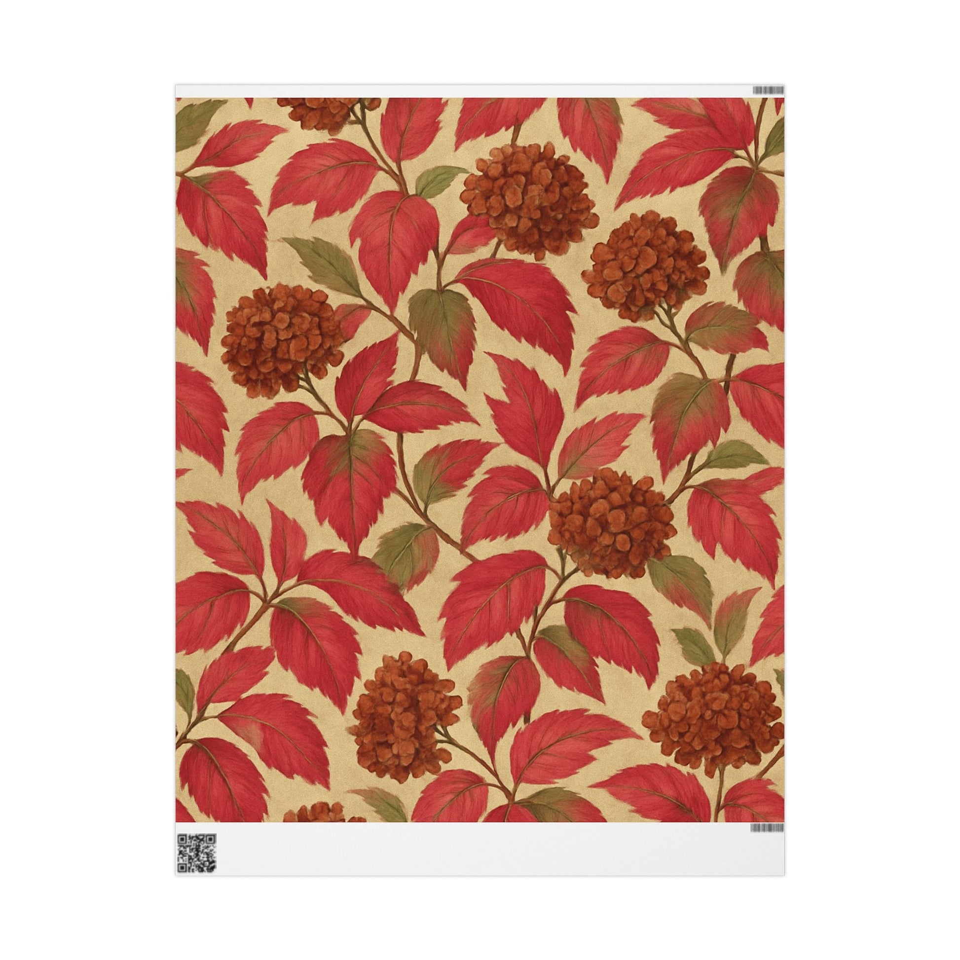 Red Marigold Vintage Wrapping Paper