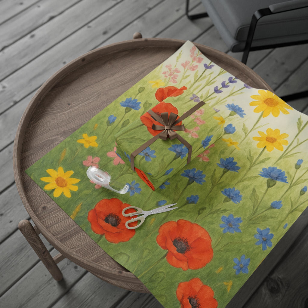 Meadow Muse Gift Paper - Vibrant Botanical Gift Wrap for Birthdays and Celebrations
