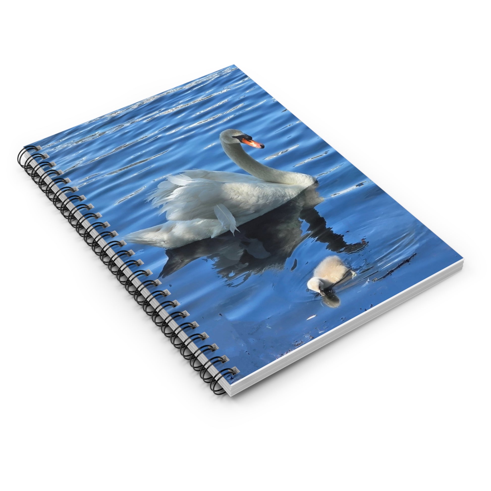 Elegant Swan Spiral Notebook - Ruled Lines for Nature Lovers