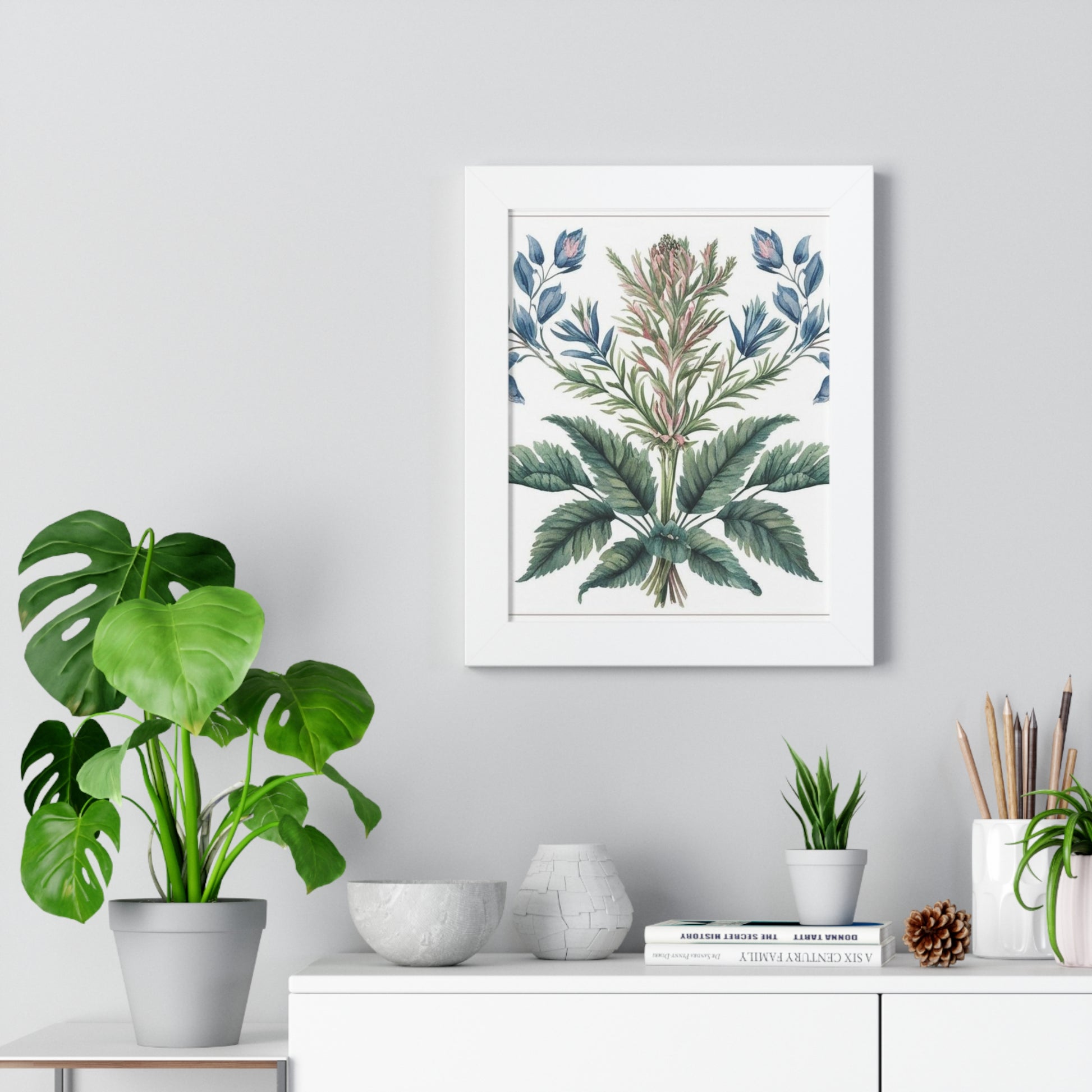 "Freesia" – Framed Botanical Watercolor Print, Exclusive Botanical Series