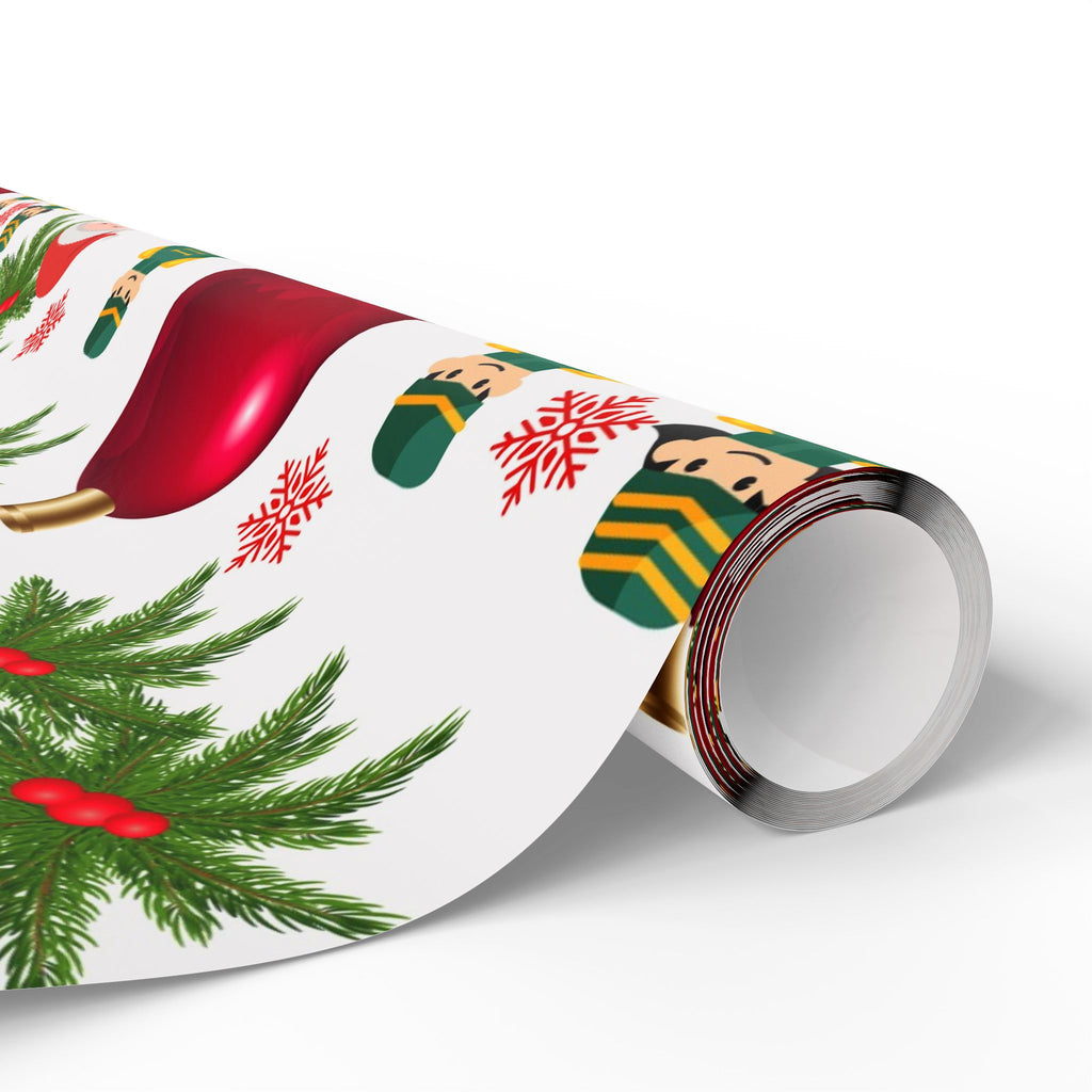 Santa & Nutcracker Christmas Wrapping Paper - Festive Winter Wrapping Paper - Holiday Spirit