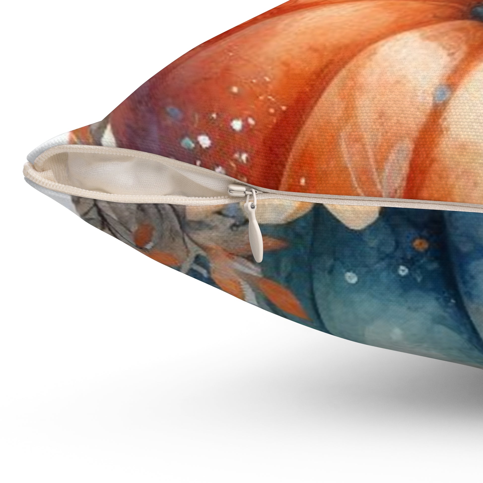 Fall Harvest Pumpkin & Sunflower Throw Pillow – Autumn Farmhouse Decor Cushion