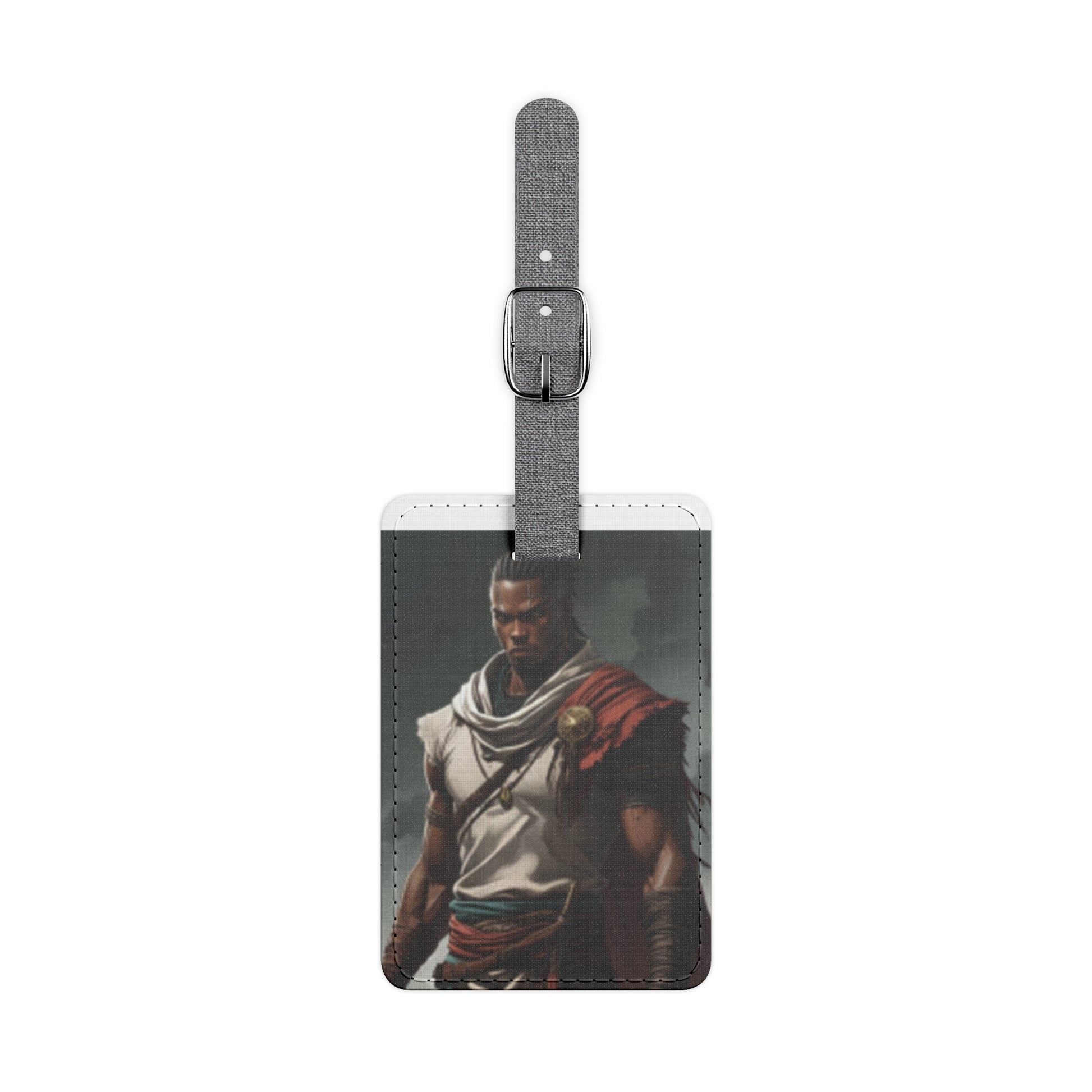 Fantasy Warrior image on Saffiano Polyester Luggage Tag, Rectangle