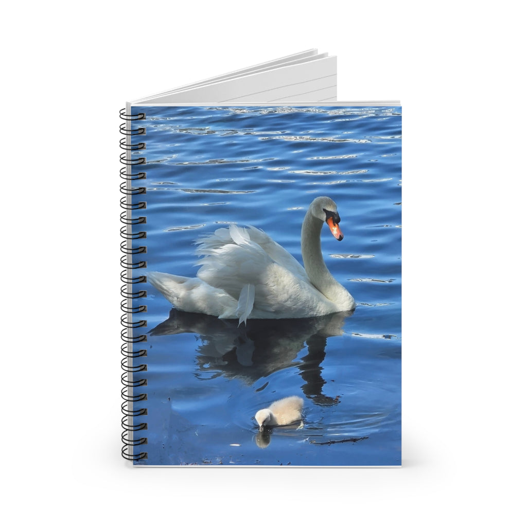 Elegant Swan Spiral Notebook - Ruled Lines for Nature Lovers