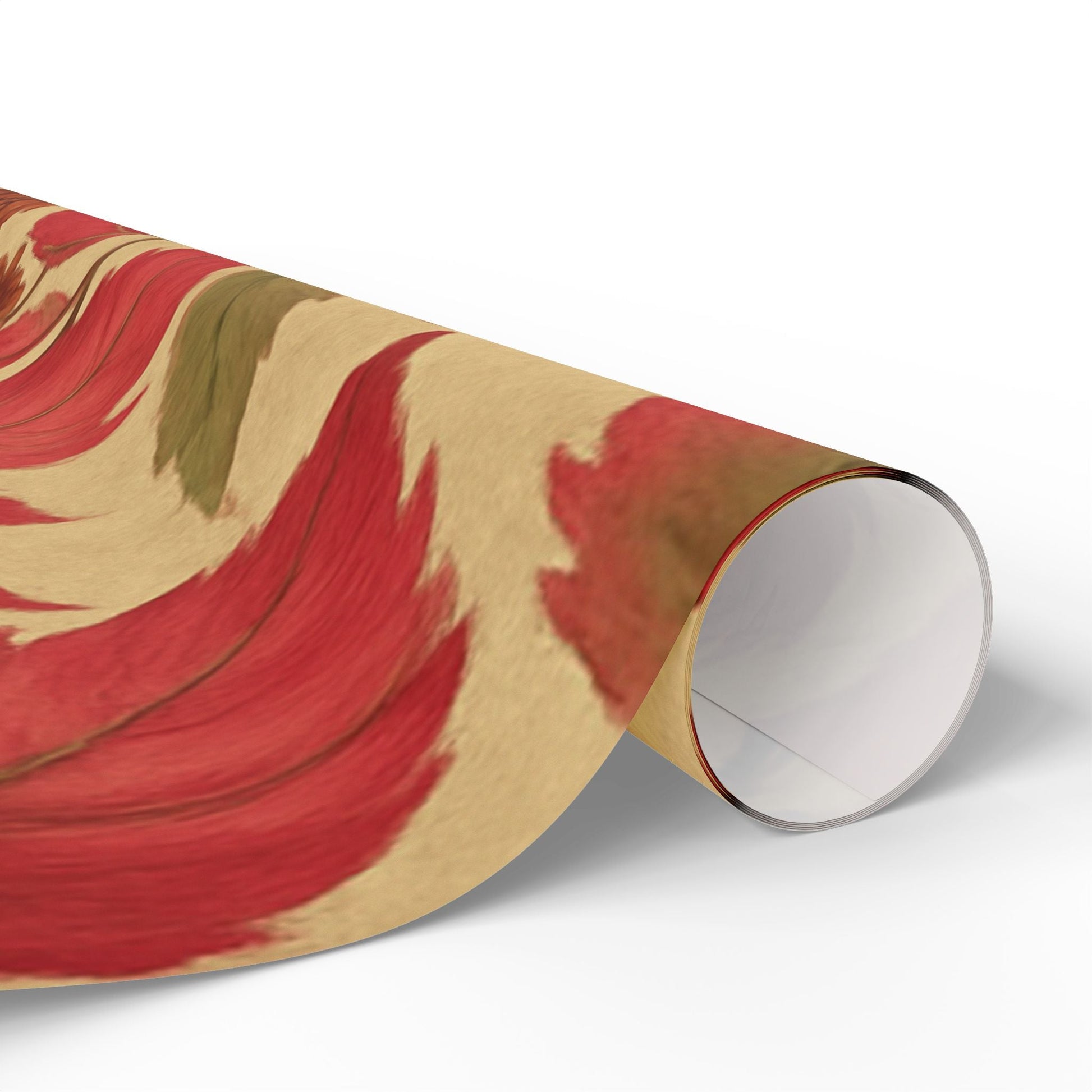 Red Marigold Vintage Wrapping Paper