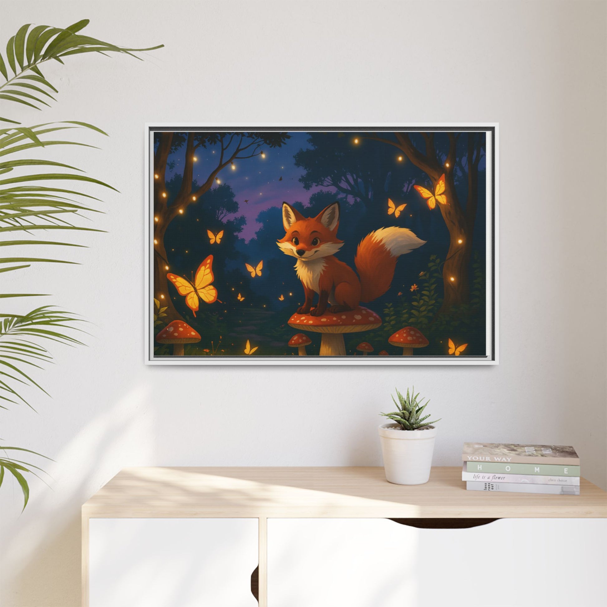 Whimsical Fox Canvas Wall Art of Charlie the Whimsical Fox