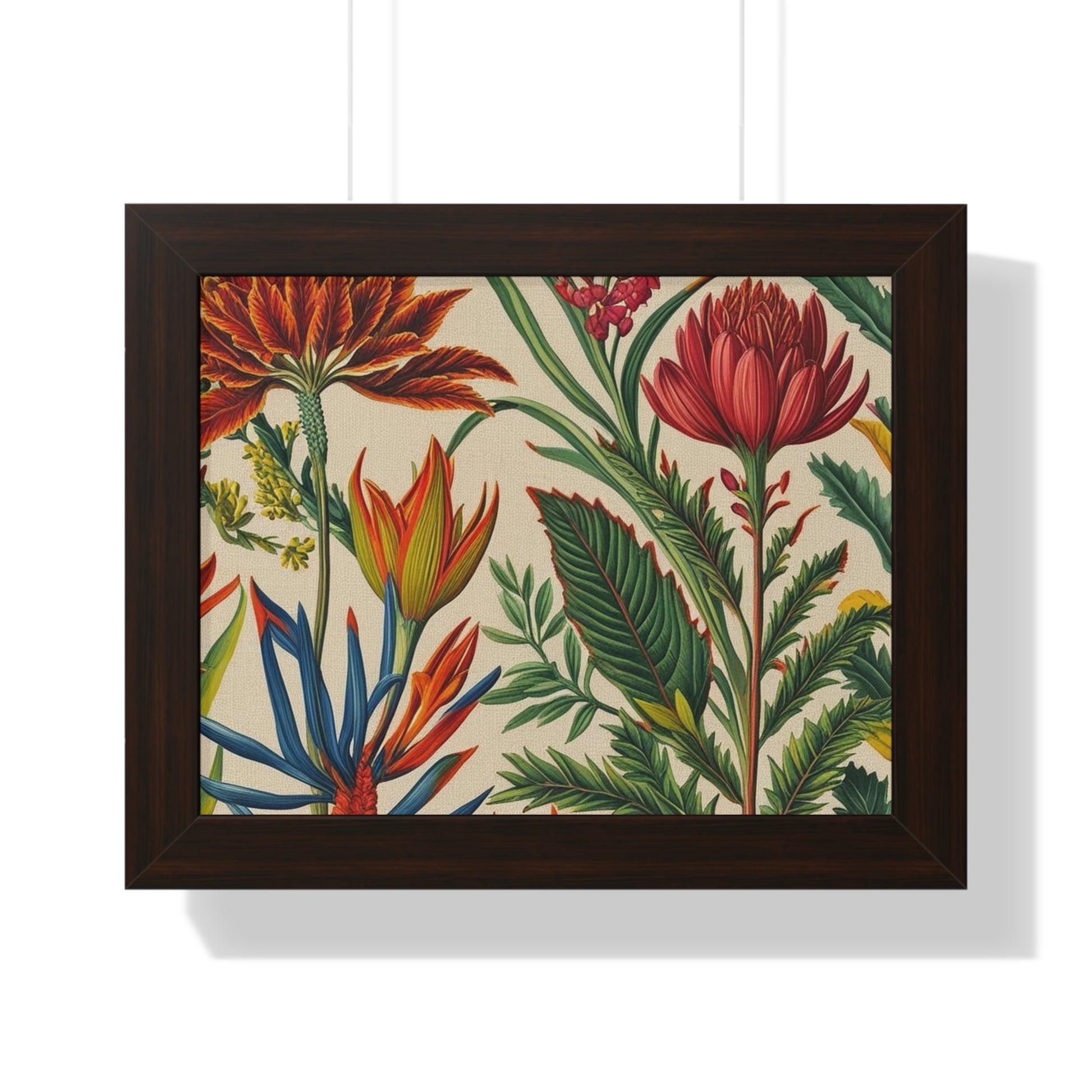 "Unknown Bloom" – Framed Botanical Watercolor Print, Exclusive Botanical Series