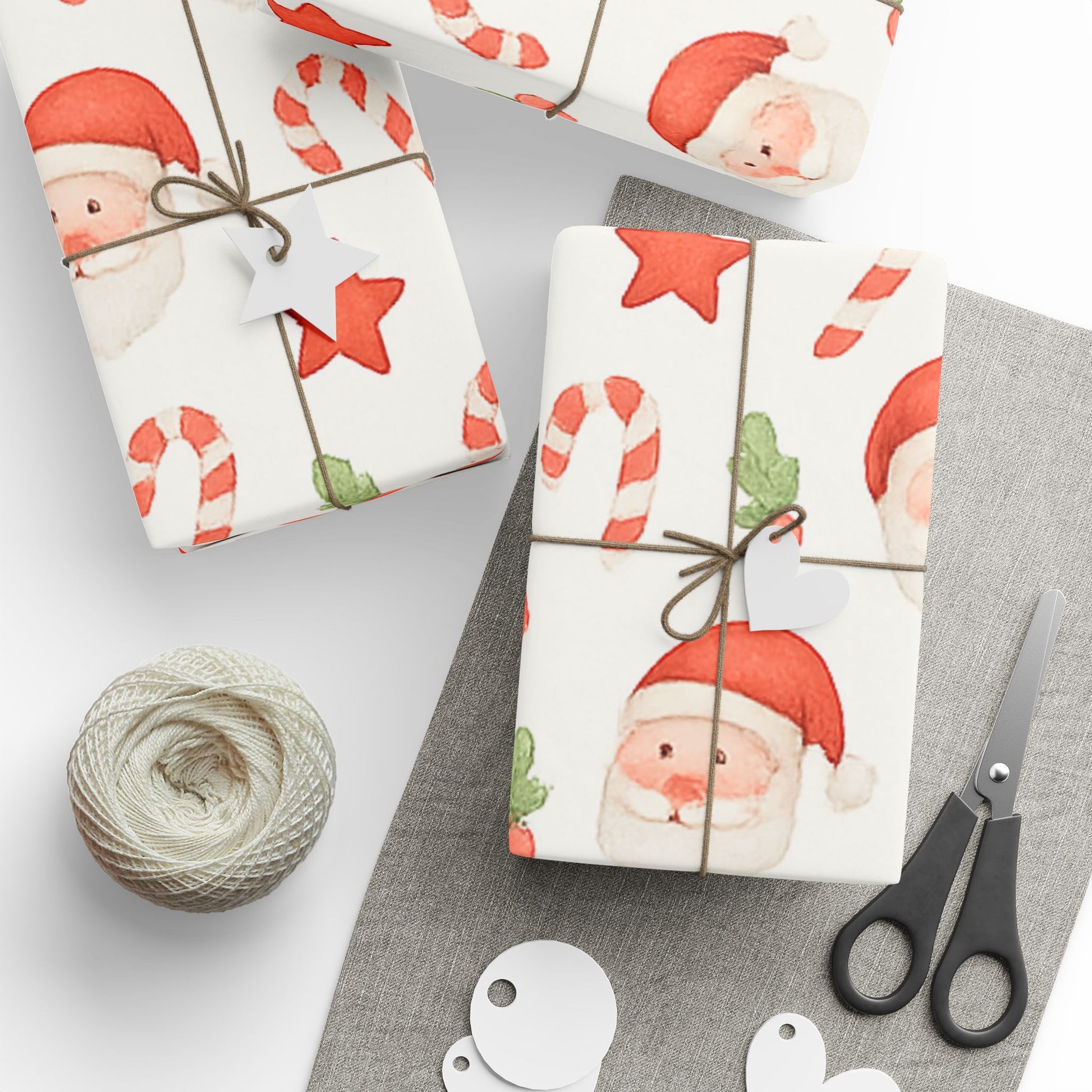 Festive Wrapping Paper - Santa - Holiday Gift Wrap, Christmas Decor, Santa Print, Eco-Friendly, Birthday Wrapping