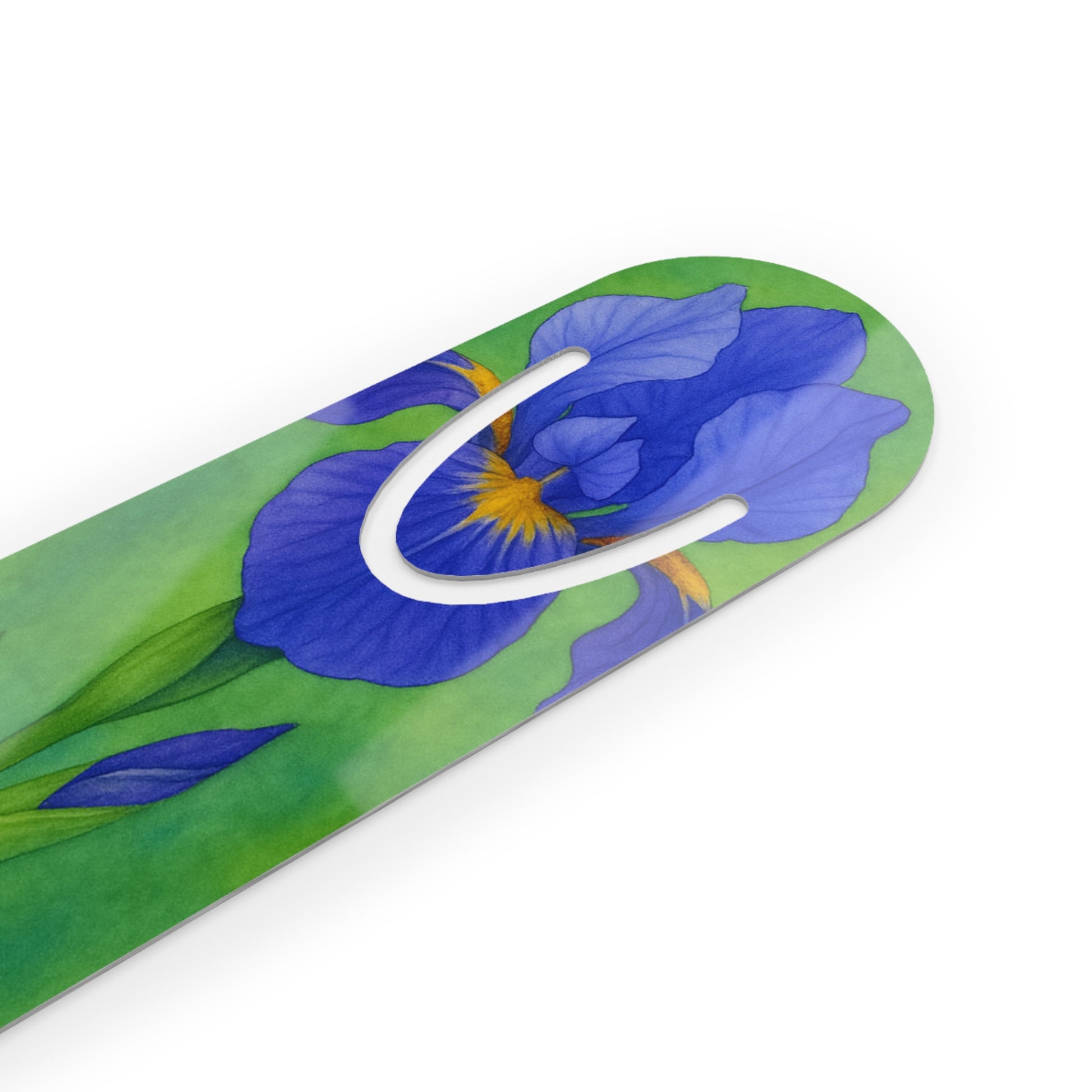 Elegant Iris Flower Bookmark - Beautiful Metal Page Holder for Book Lovers