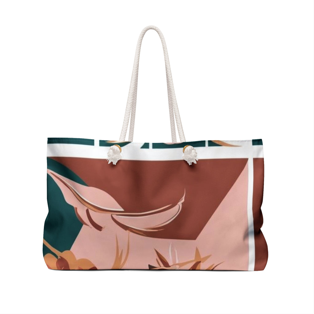 Metro Grid Weekender Tote Bag