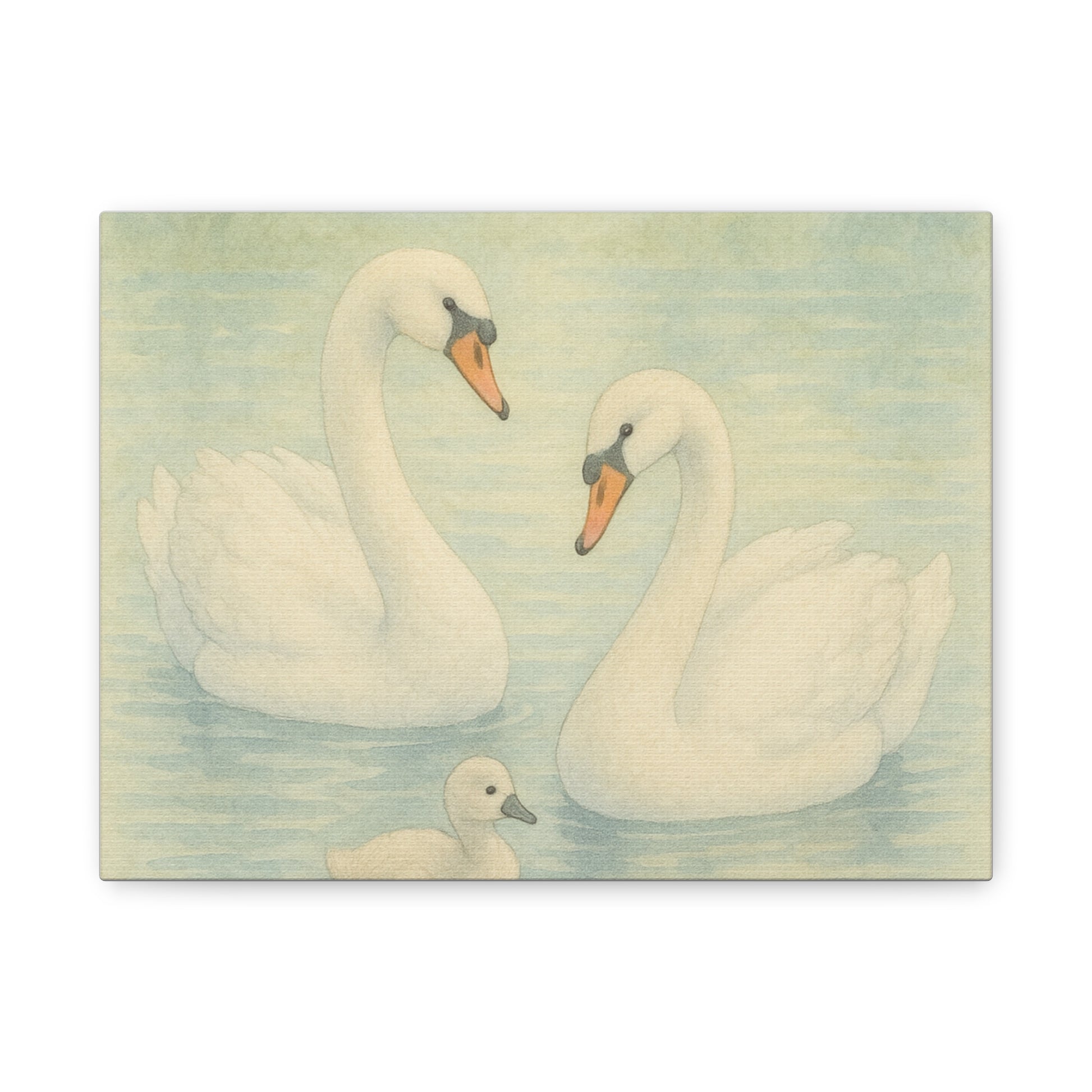 The Swan Family on Matte Canvas, Stretched, 1.25"