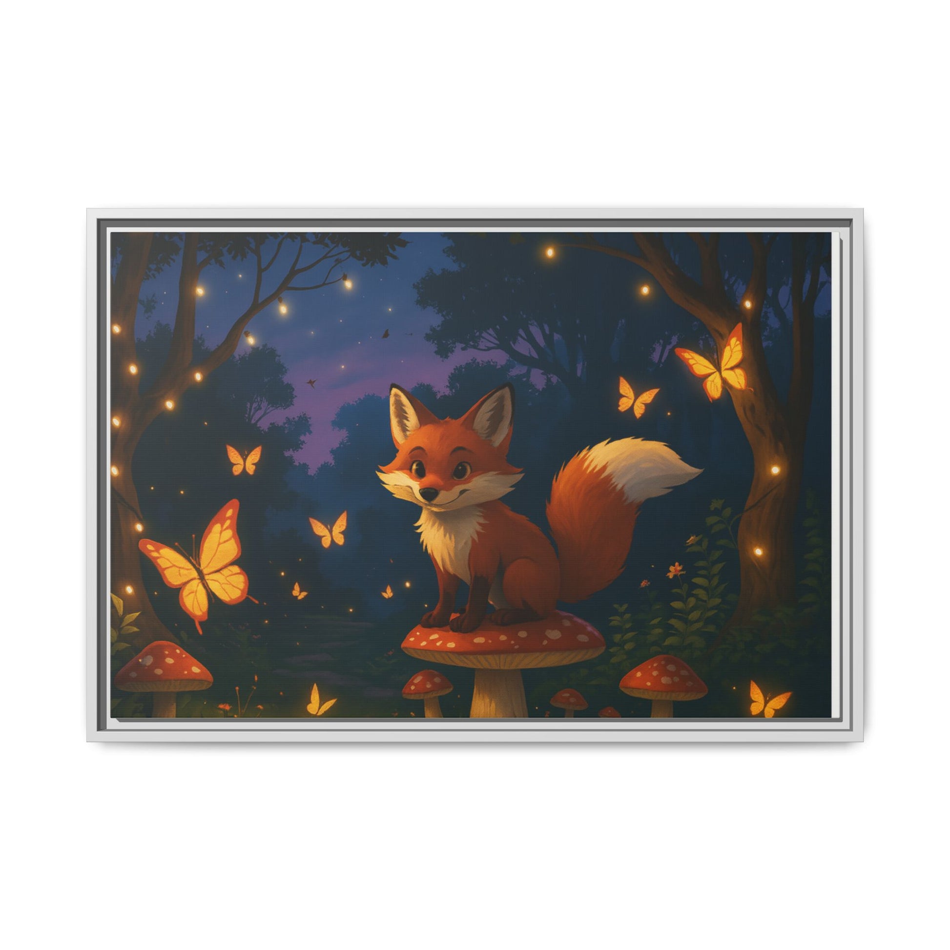 Whimsical Fox Canvas Wall Art of Charlie the Whimsical Fox
