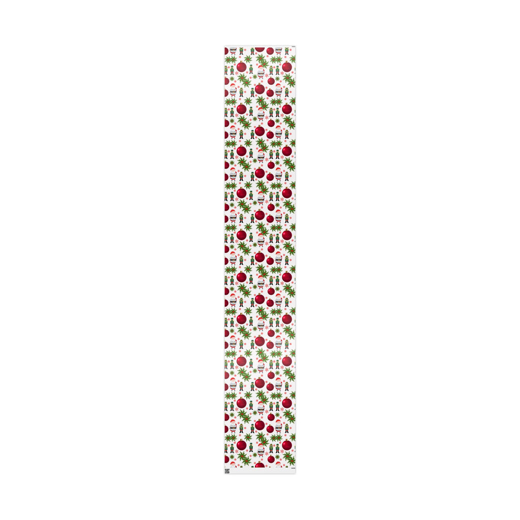 Santa & Nutcracker Christmas Wrapping Paper - Festive Winter Wrapping Paper - Holiday Spirit