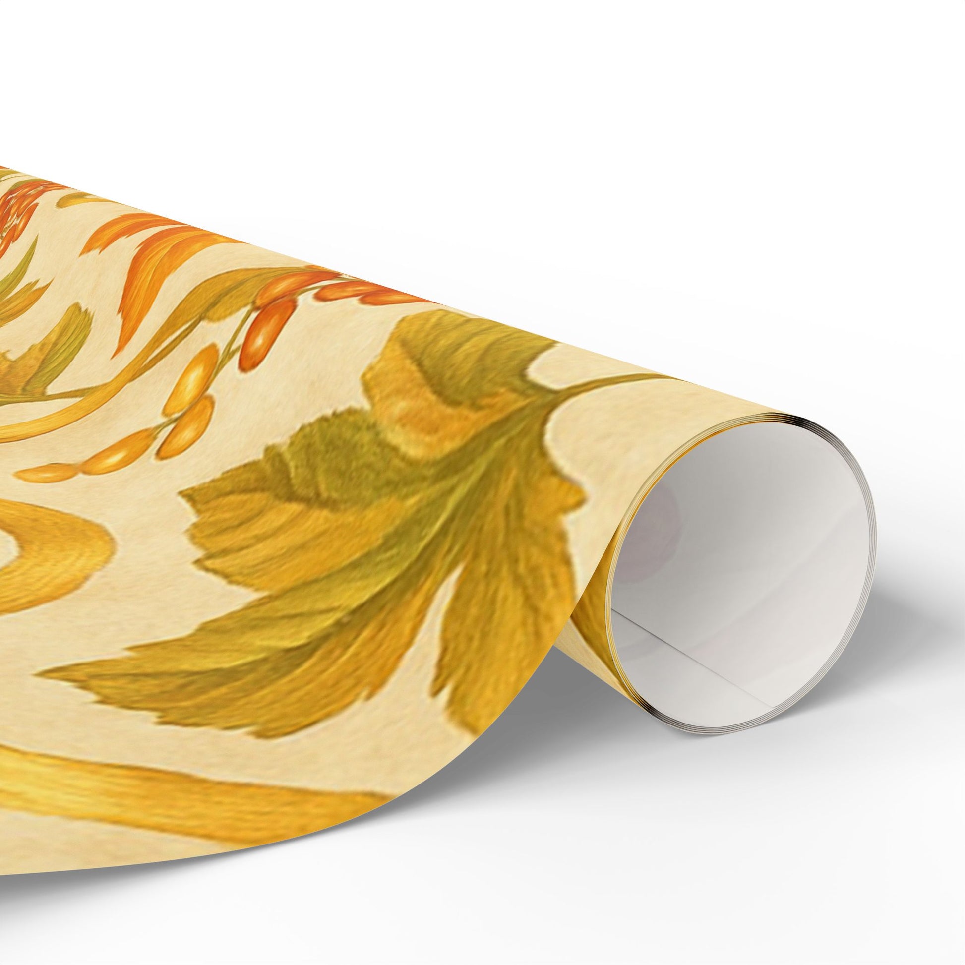 Autumn Harvest Leaves Wrapping Paper – Warm Fall Foliage Gift Wrap