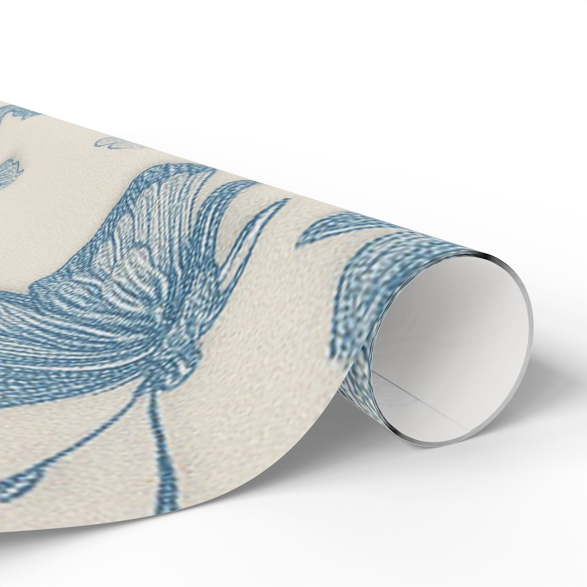 Blue and White Peony Wrapping Paper - Elegant Floral Gift Wrap for Any Occasion