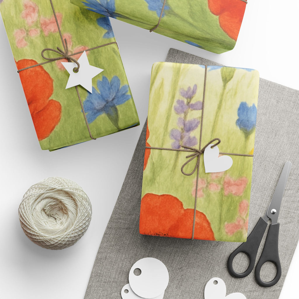 Meadow Muse Gift Paper - Vibrant Botanical Gift Wrap for Birthdays and Celebrations