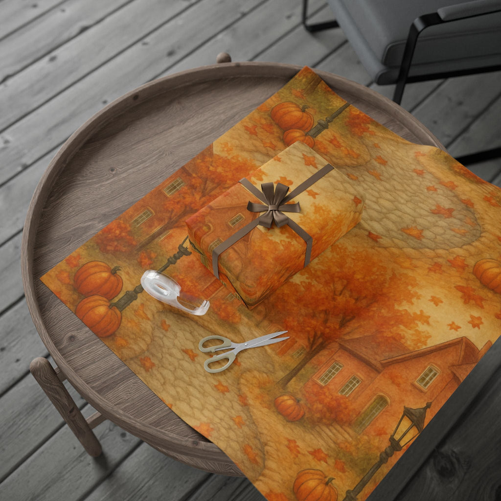Cozy Autumn Cobblestone Wrapping Papers