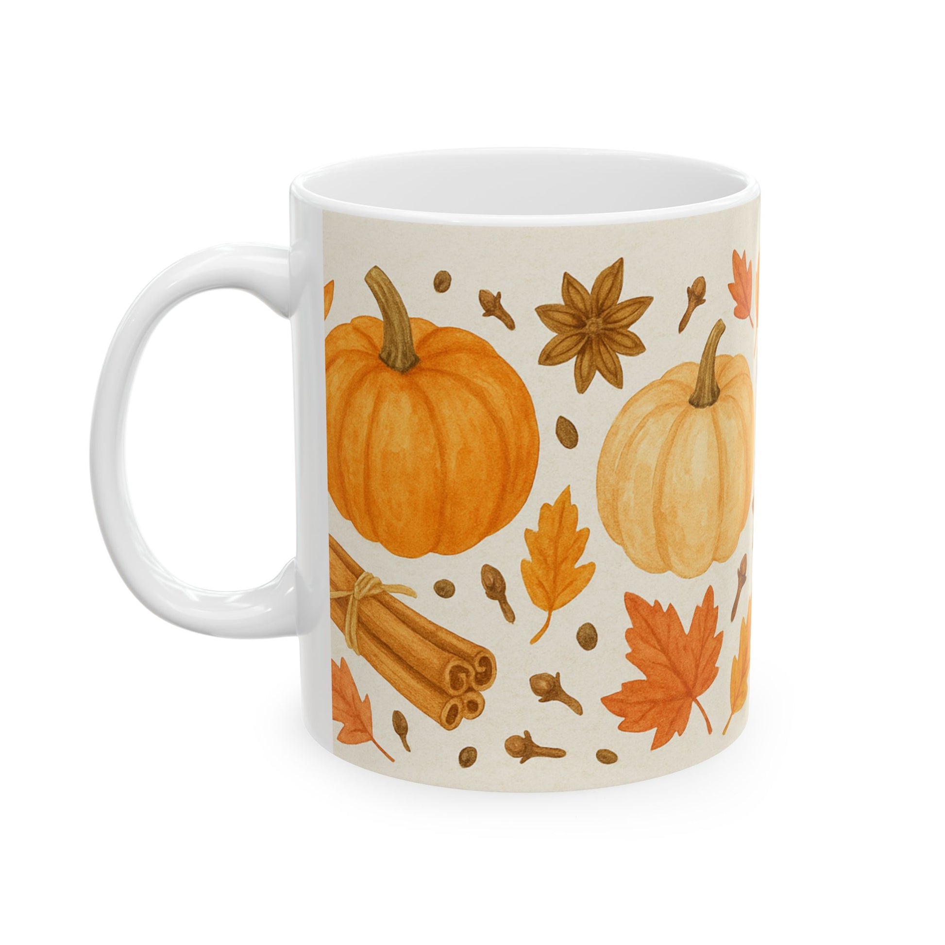 Fall Pumpkin Coffee Mug – Autumn Harvest Ceramic Cup for Cozy Drinks