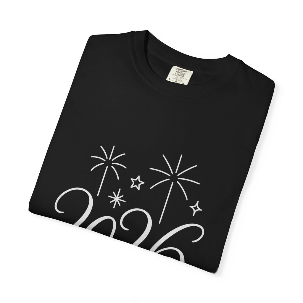 2026 Celebration T-Shirt — New Year Fireworks Graphic Tee