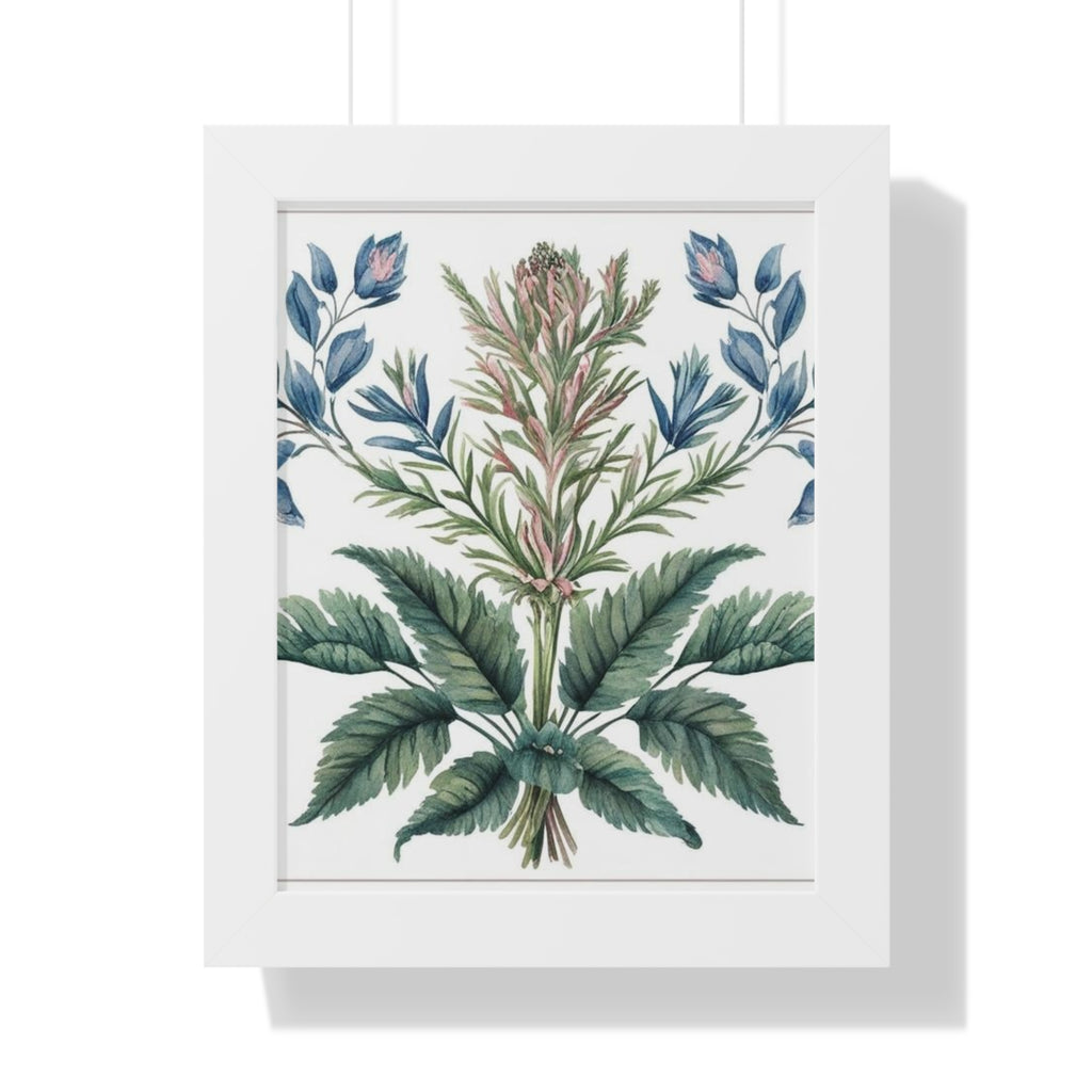"Freesia" – Framed Botanical Watercolor Print, Exclusive Botanical Series