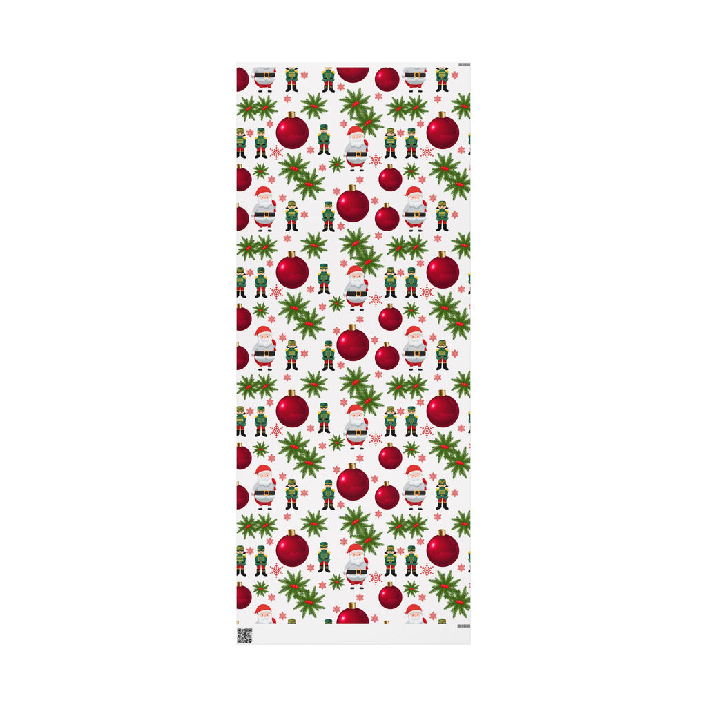 Santa & Nutcracker Christmas Wrapping Paper - Festive Winter Wrapping Paper - Holiday Spirit