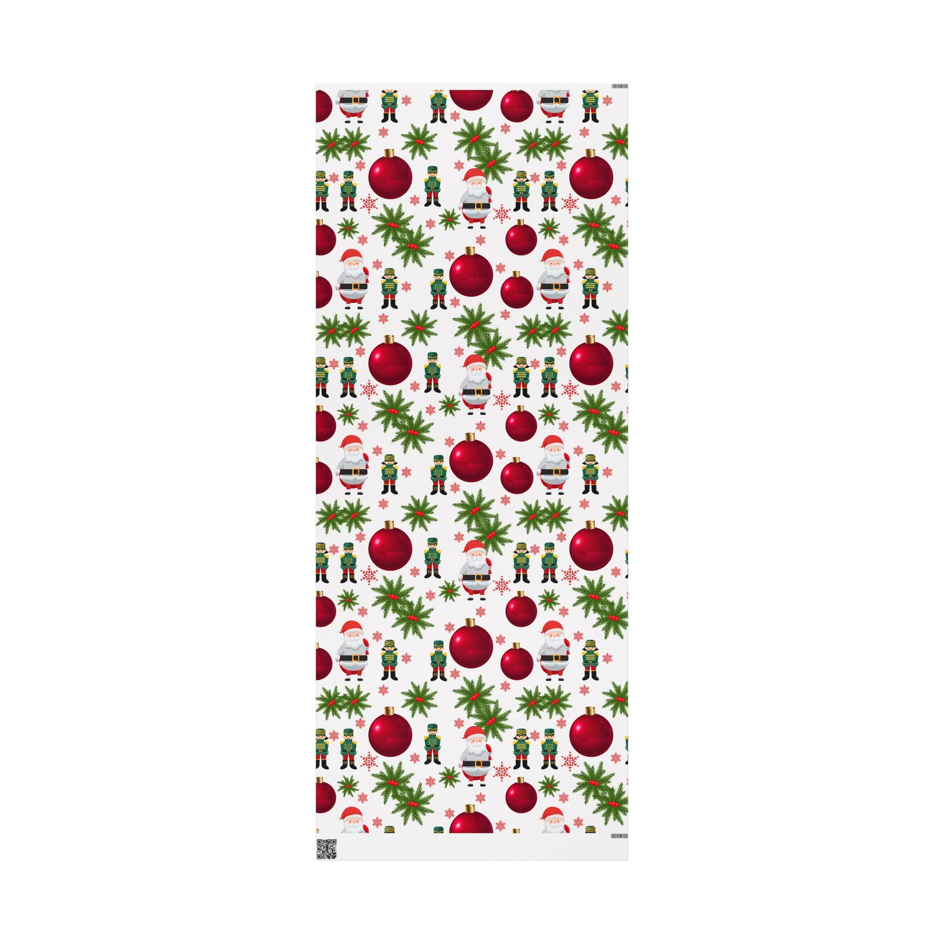 Santa & Nutcracker Christmas Wrapping Paper - Festive Winter Wrapping Paper - Holiday Spirit