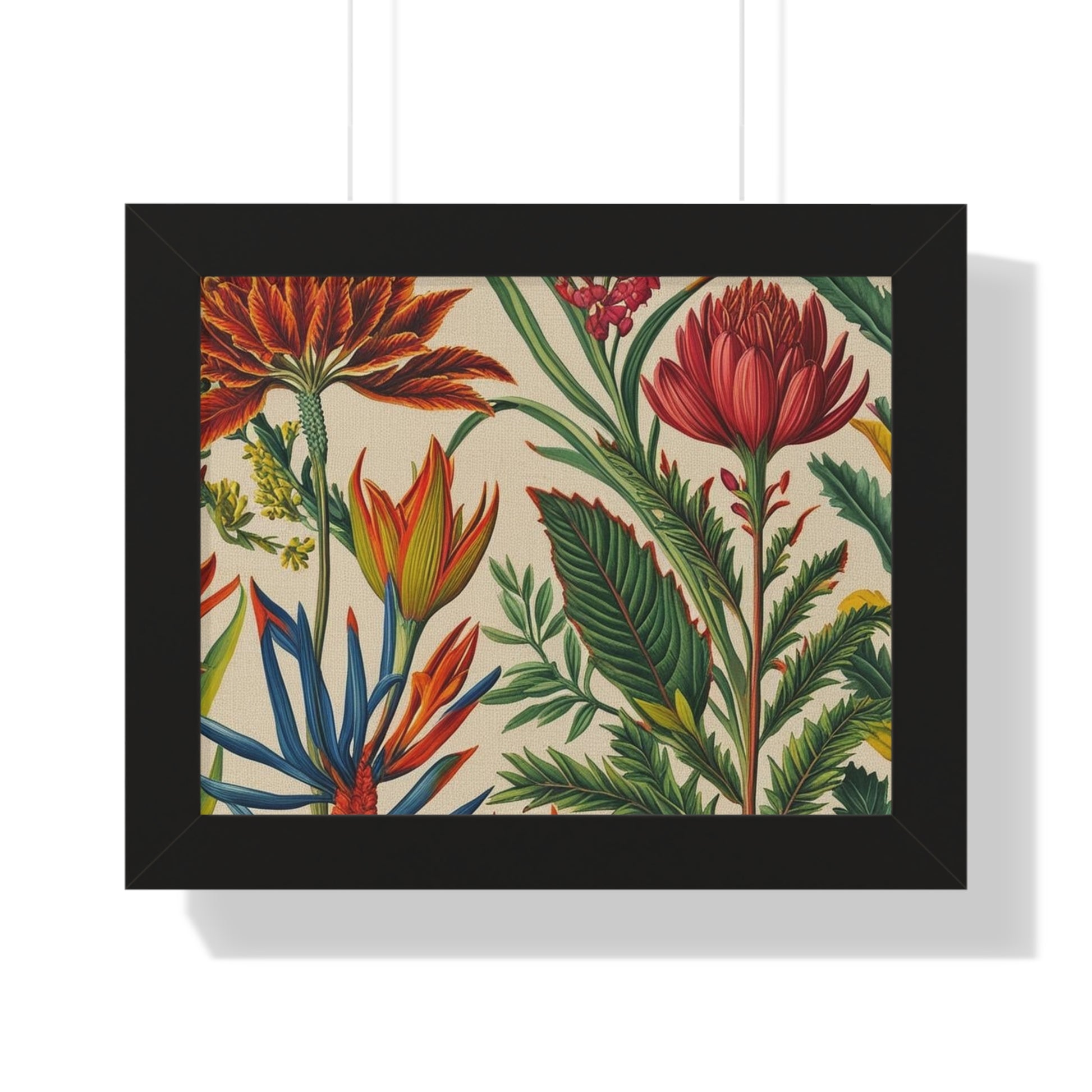 "Unknown Bloom" – Framed Botanical Watercolor Print, Exclusive Botanical Series