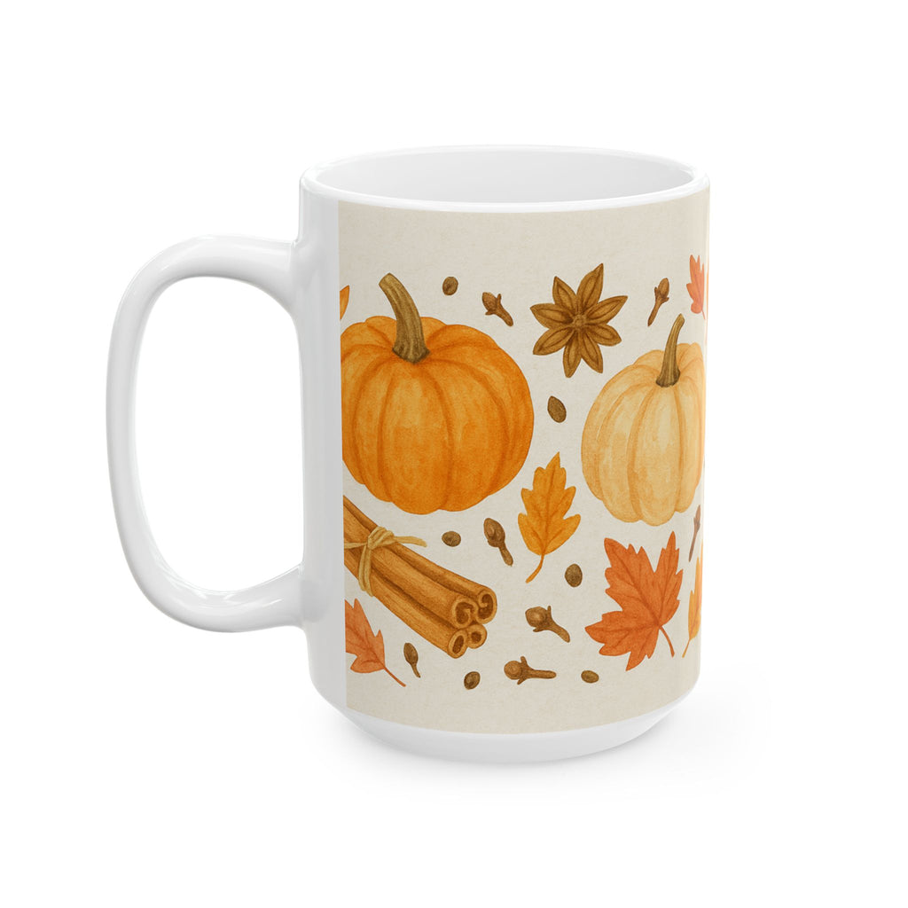 Fall Pumpkin Coffee Mug – Autumn Harvest Ceramic Cup for Cozy Drinks