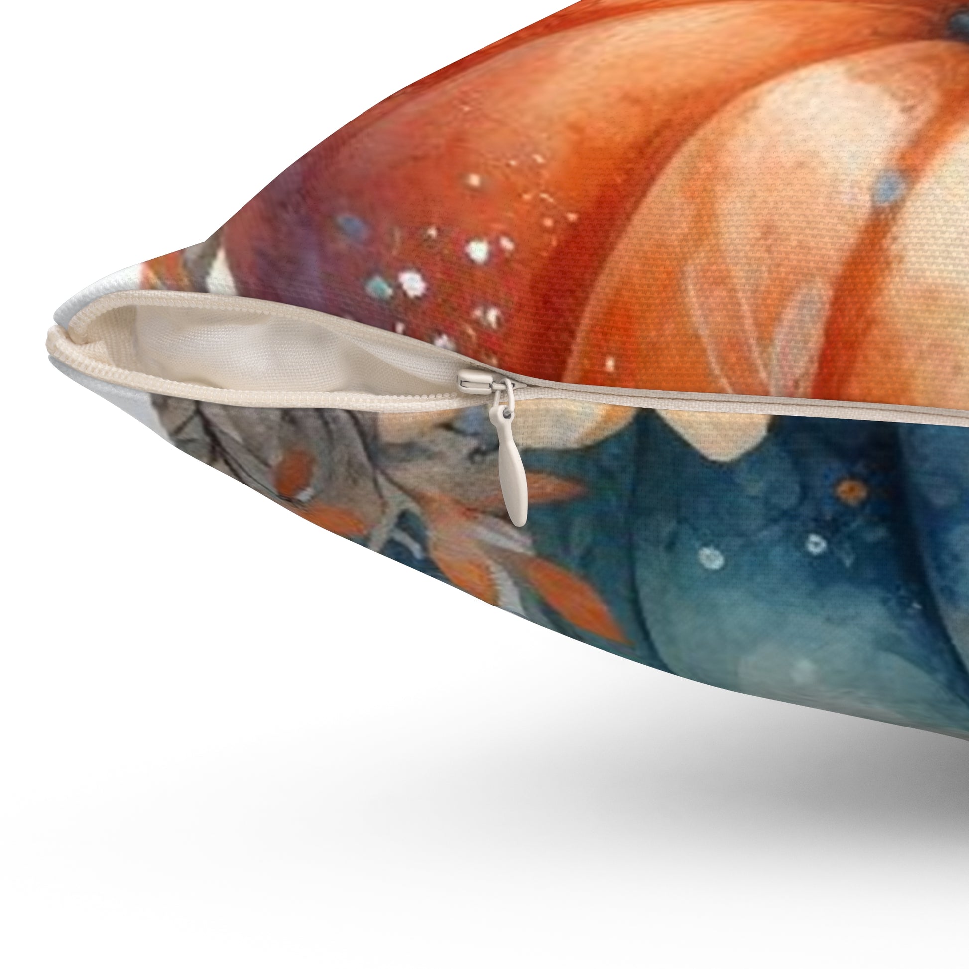 Fall Harvest Pumpkin & Sunflower Throw Pillow – Autumn Farmhouse Decor Cushion