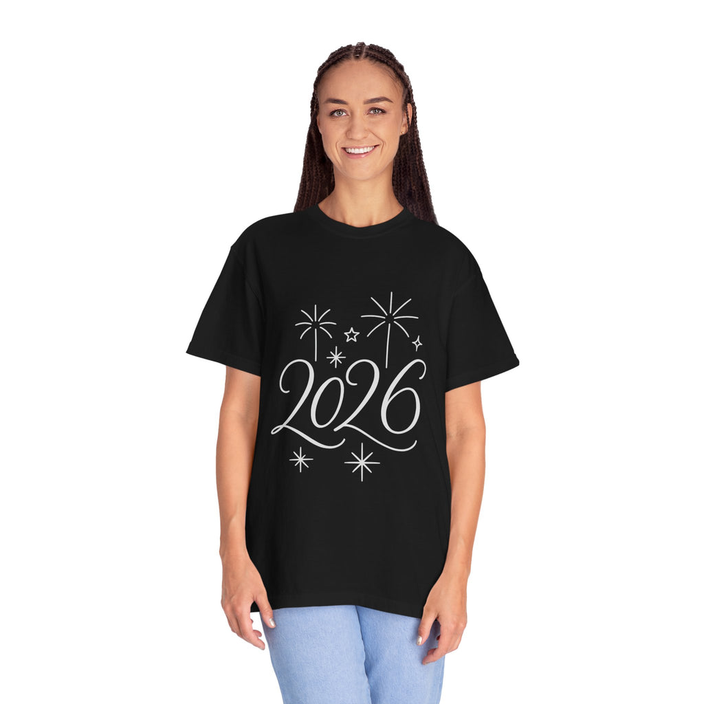 2026 Celebration T-Shirt — New Year Fireworks Graphic Tee
