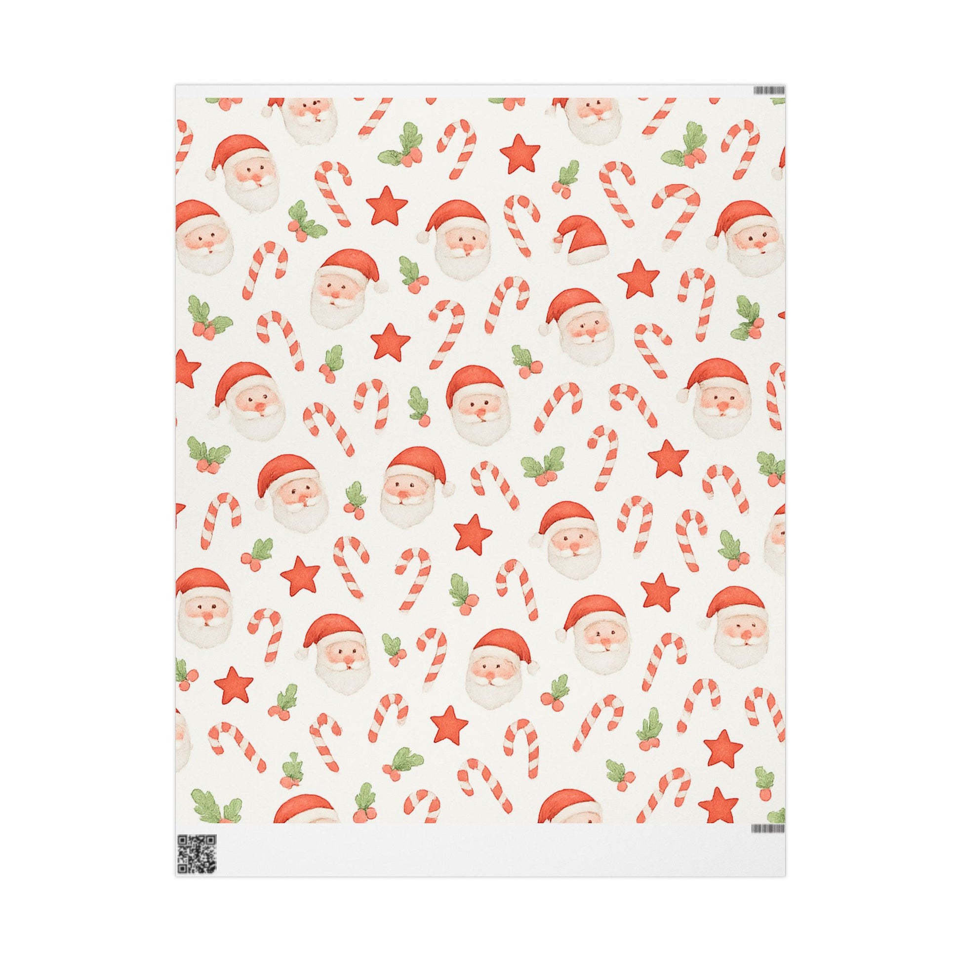Festive Wrapping Paper - Santa - Holiday Gift Wrap, Christmas Decor, Santa Print, Eco-Friendly, Birthday Wrapping