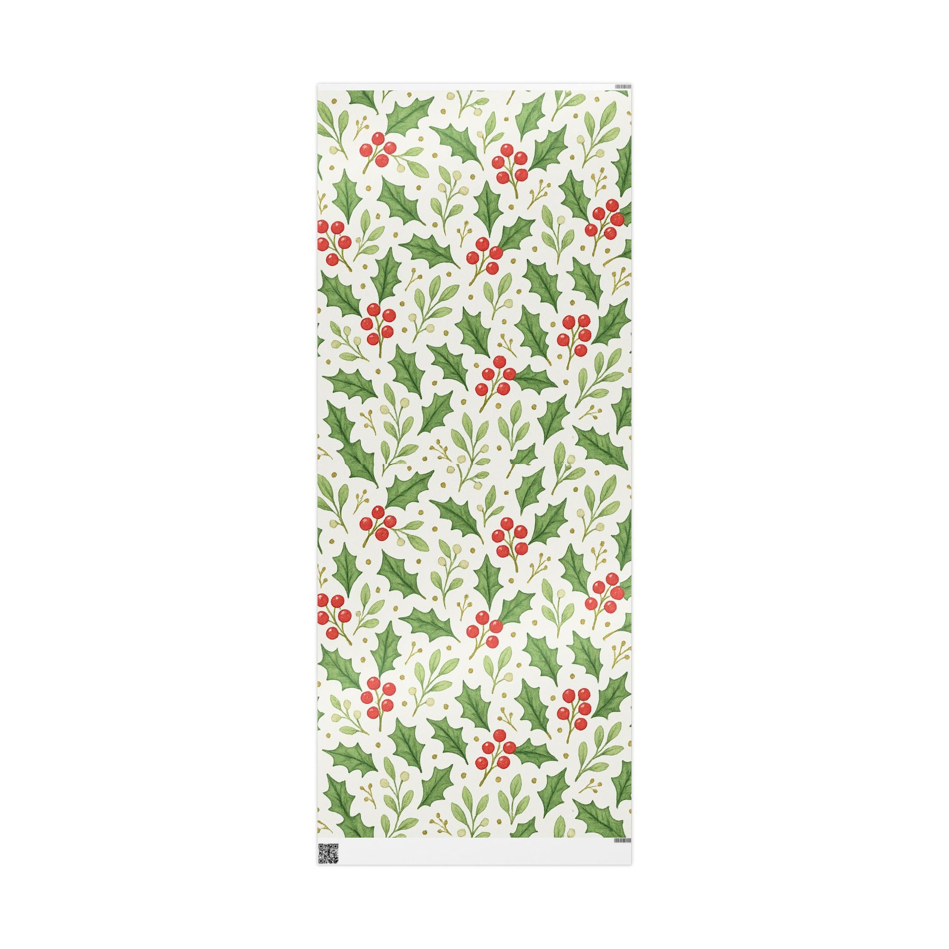 Festive Wrapping Paper, Holly Holiday Gift Wrap, Eco-Friendly Wrapping, Christmas Gift Wrap, Floral Wrapping Paper, Seasonal Decor