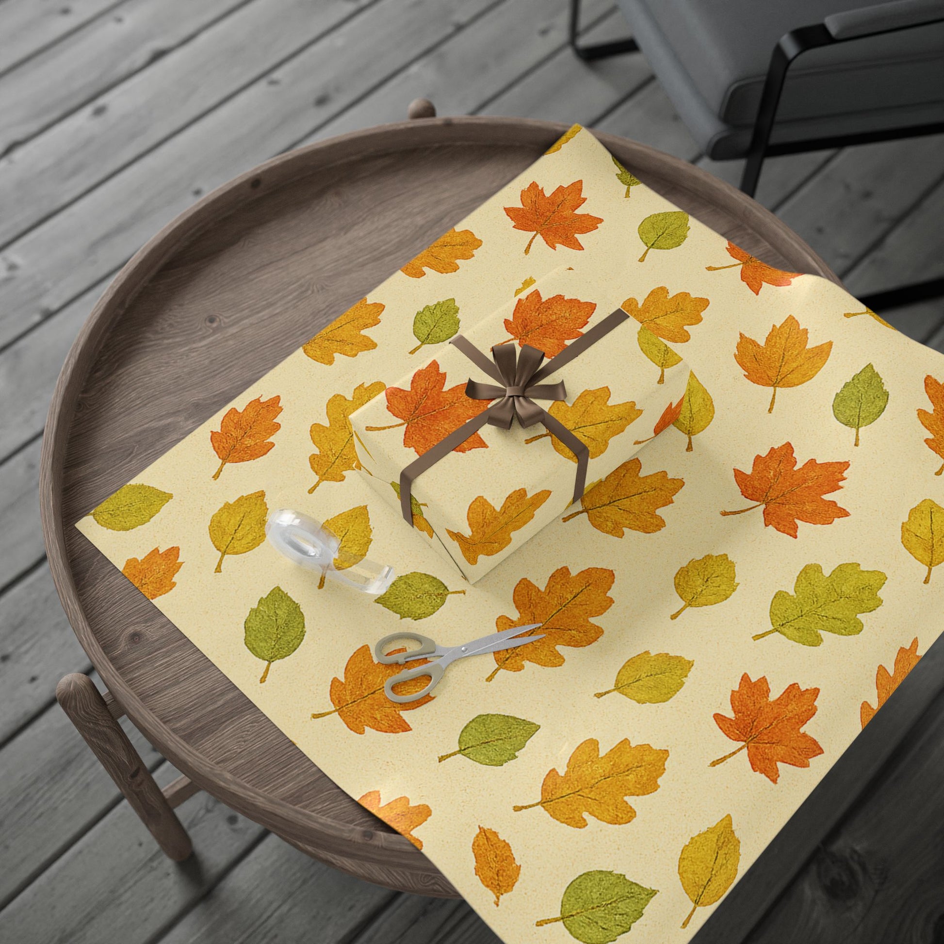 Autumn Leaf Wrapping Paper - Festive Gift Wrap for Fall Celebrations, Unique Birthday, Thanksgiving, Holiday Decor, Seasonal Crafts