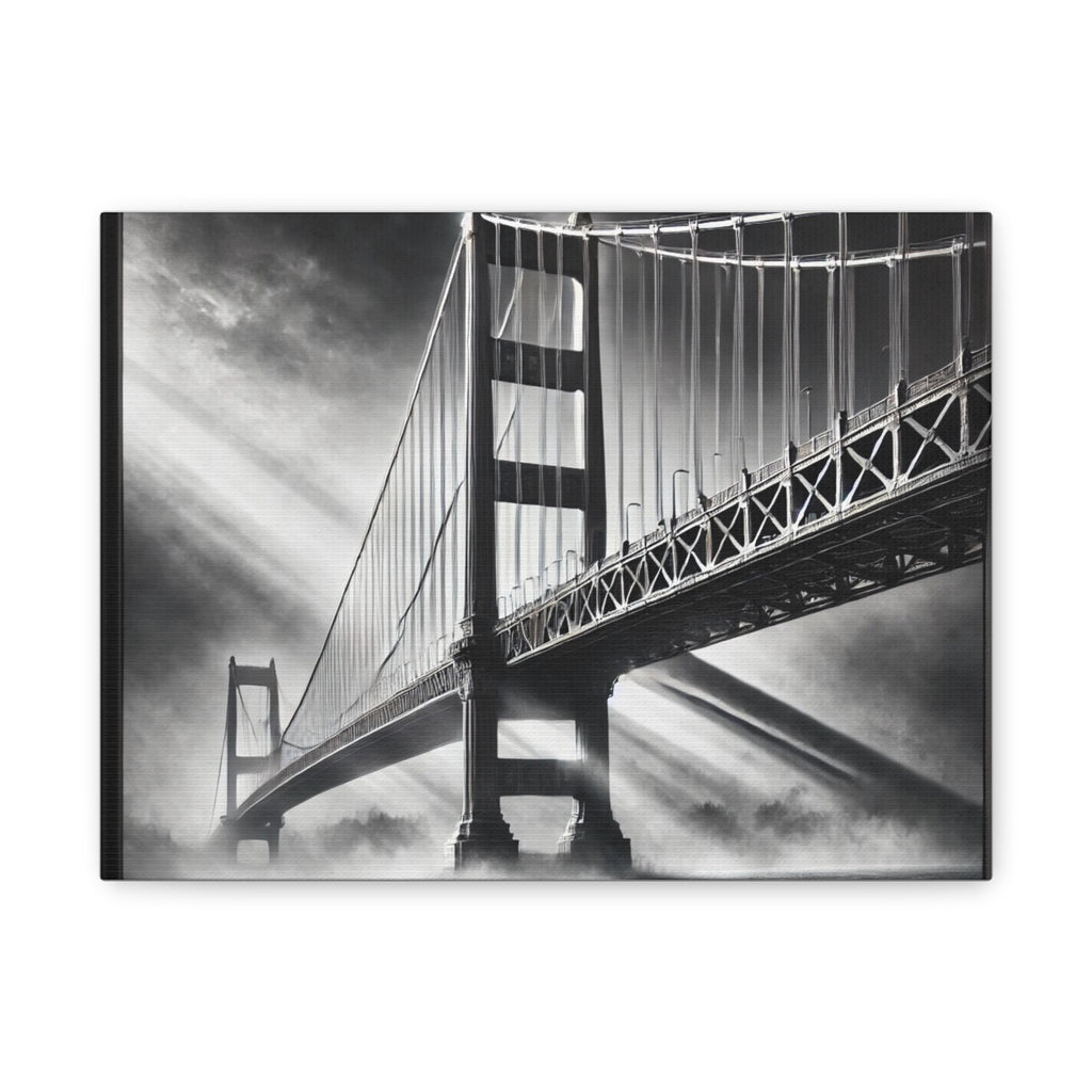 2 of 3 in your Golden Gate Bridge series - Black & White Wall Art – Foggy San Francisco Photography Print in Black Frame