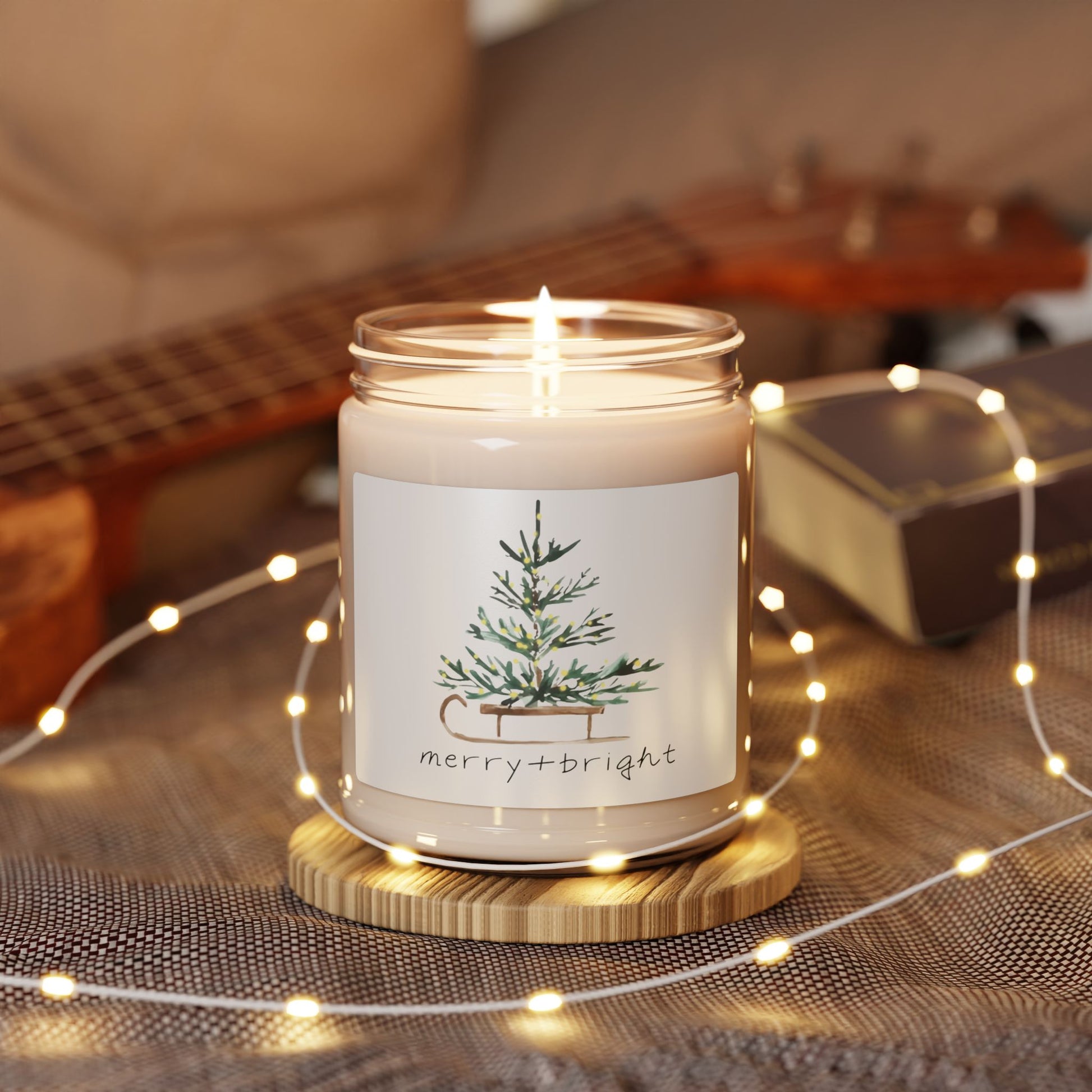 Whispers of Winter – Merry + Bright Christmas Tree Candle | Elegant Holiday Home Fragrance by Paper Pleasures - 9oz Holiday Home Fragrance