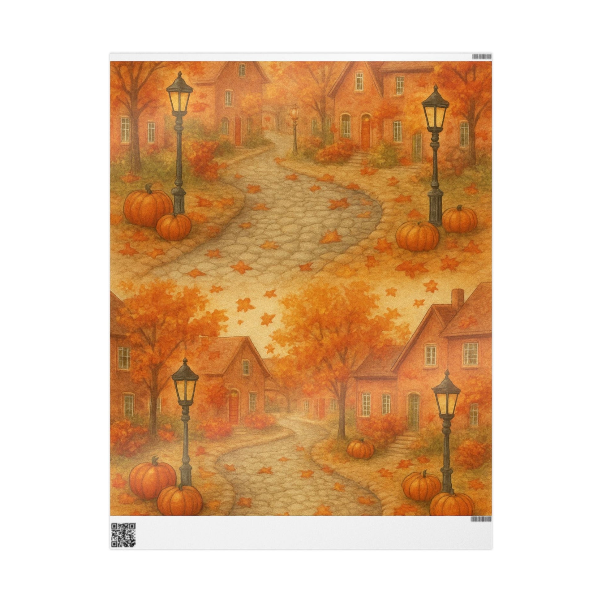 Vintage Fall Street Lights, Wrapping Papers