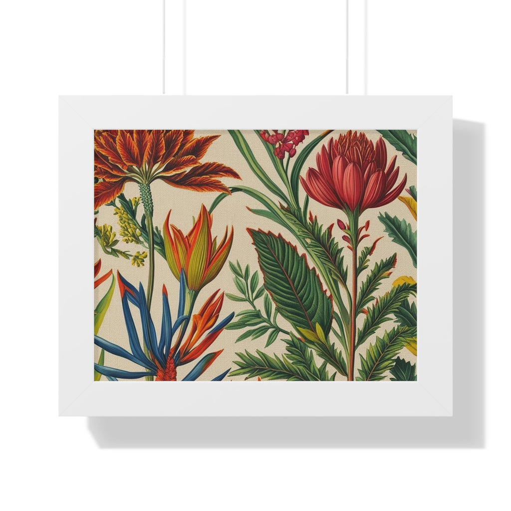 "Unknown Bloom" – Framed Botanical Watercolor Print, Exclusive Botanical Series