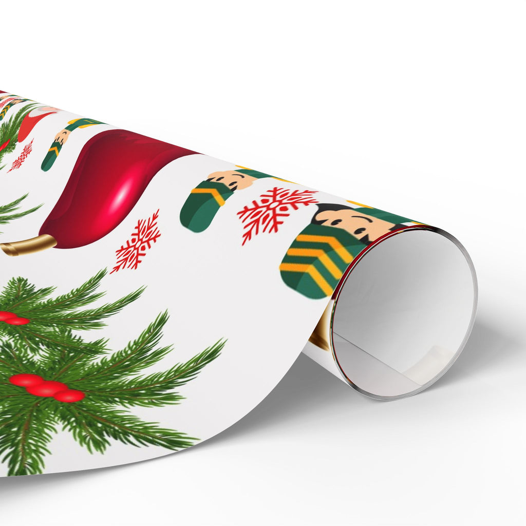 Santa & Nutcracker Christmas Wrapping Paper - Festive Winter Wrapping Paper - Holiday Spirit