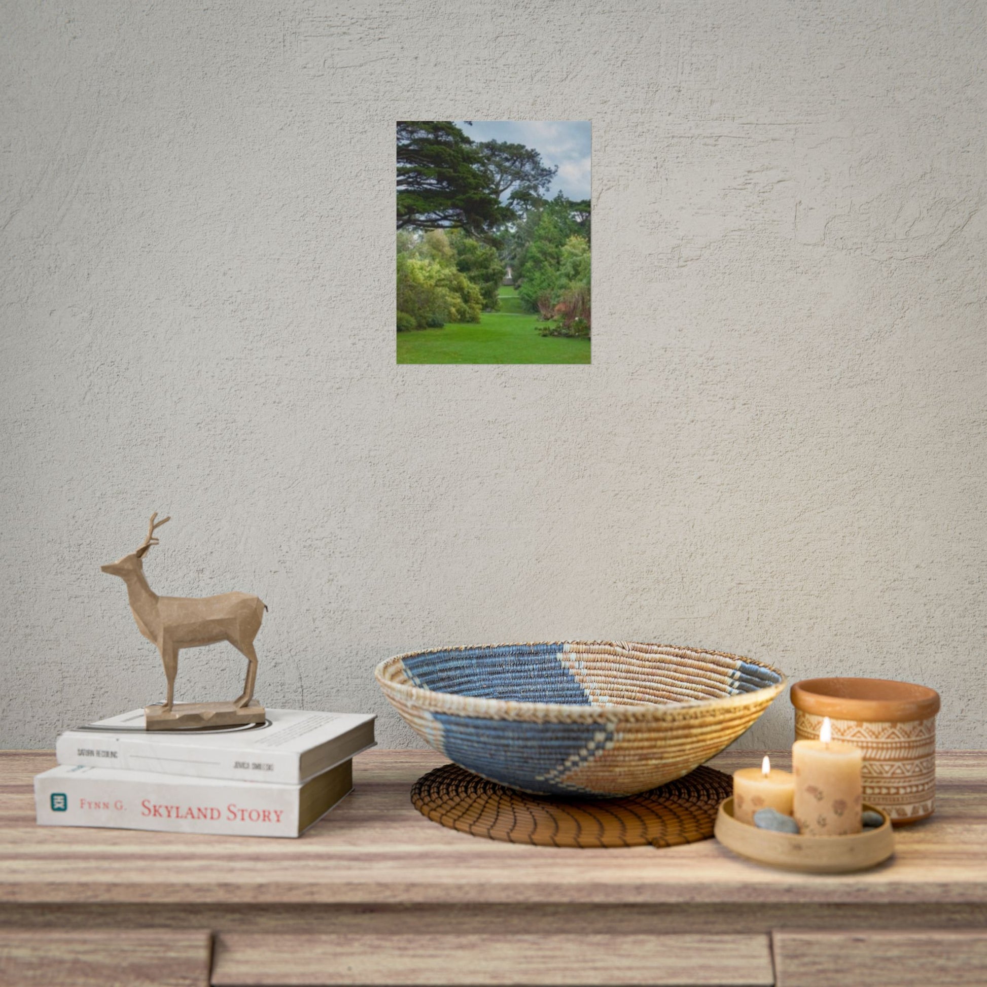 Tranquil Garden Path Nature Poster Wall Art Rolled Print