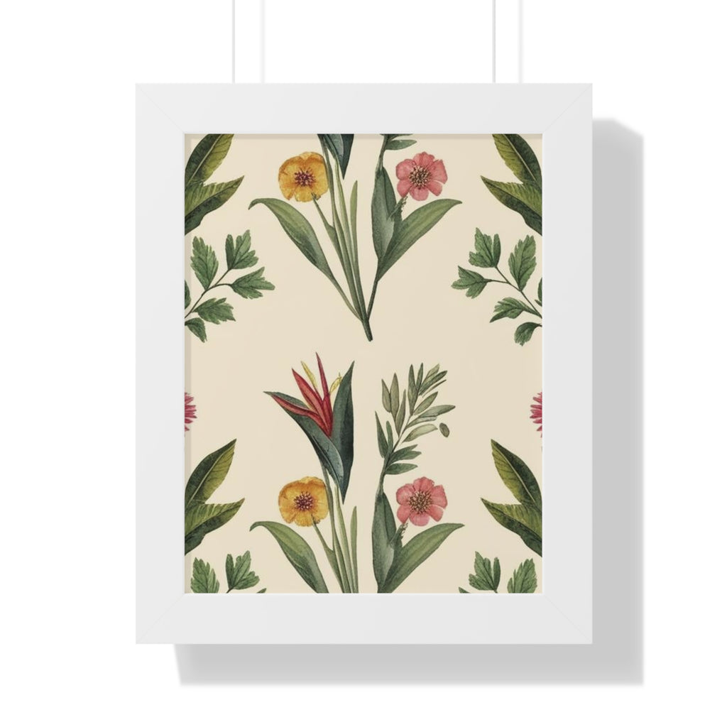 "Bird of Paradise" – Framed Botanical Watercolor Print, Exclusive botanical series