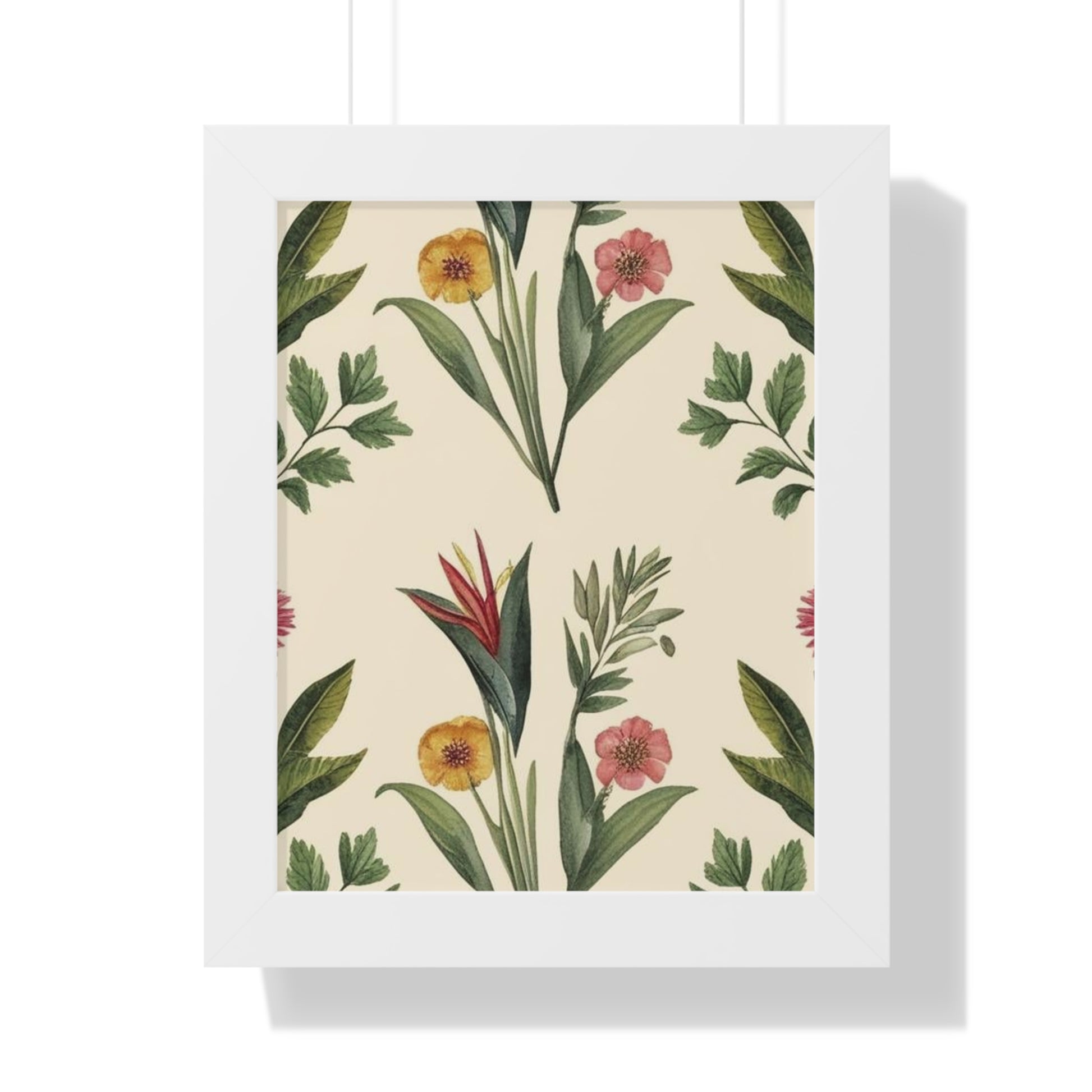 "Bird of Paradise" – Framed Botanical Watercolor Print, Exclusive botanical series