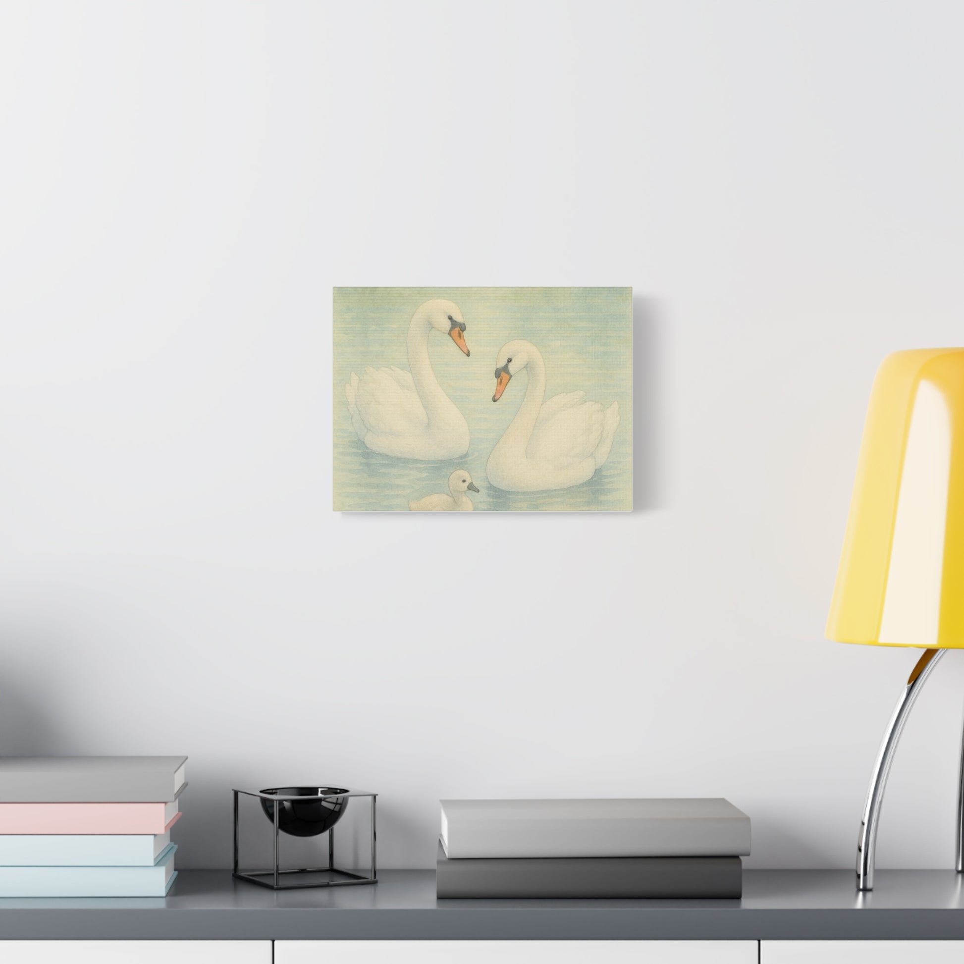 The Swan Family on Matte Canvas, Stretched, 1.25"